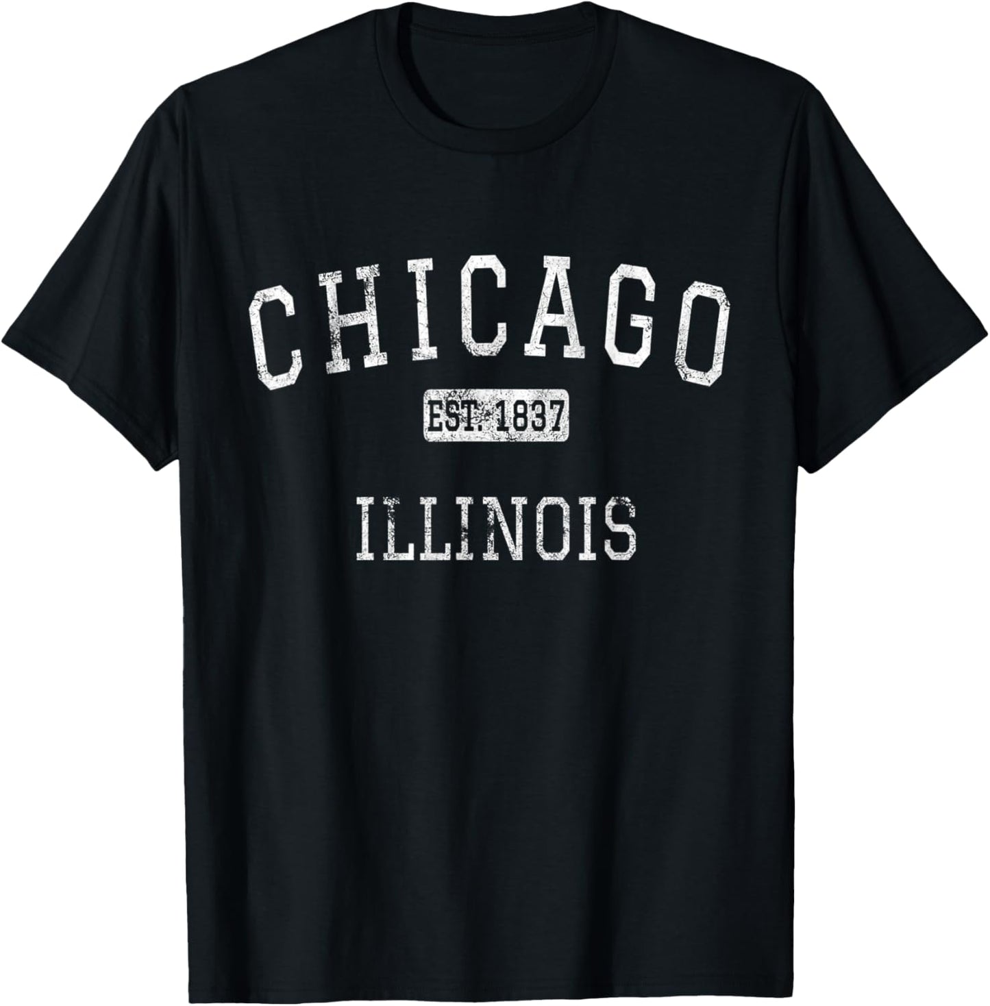 Chicago Illinois IL Vintage T-Shirt - T-Shirt | Black