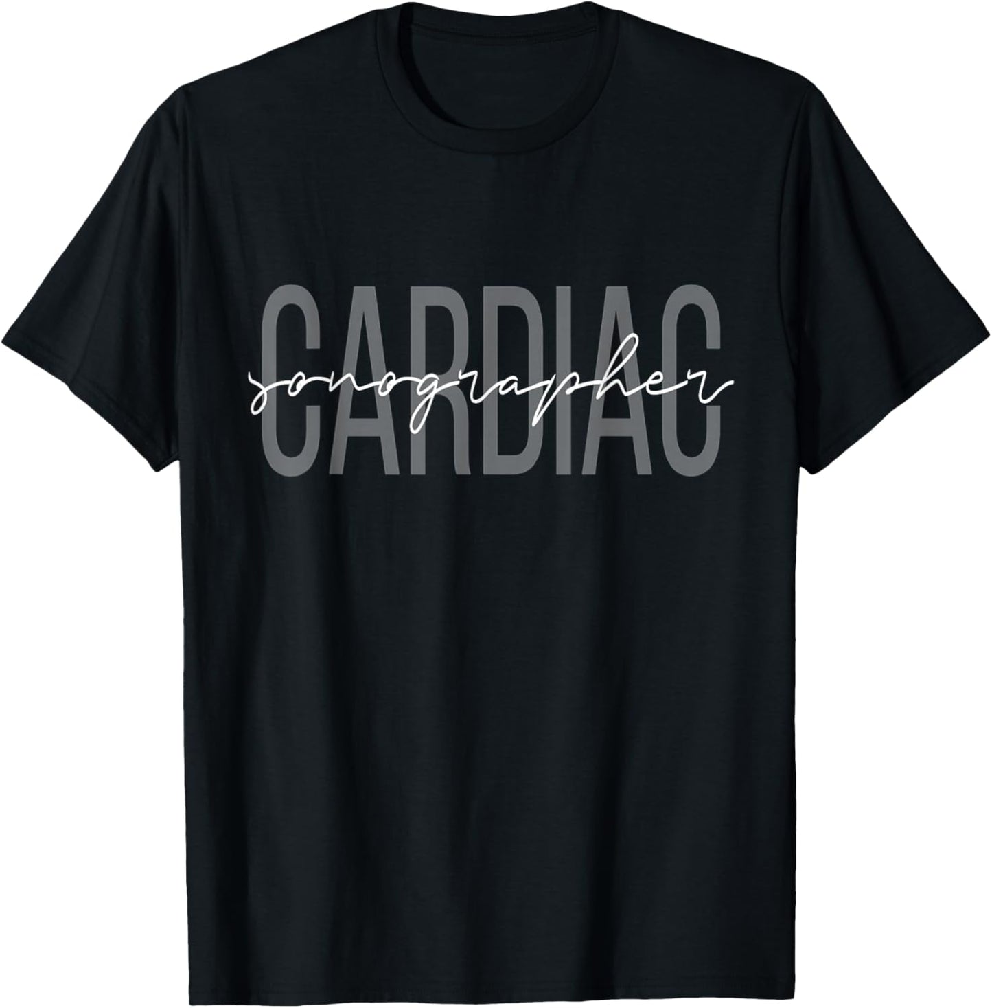 Cardiac Sonographer Radiology Tech X-Ray Tech Mammo Tech T-Shirt - T-Shirt | Black