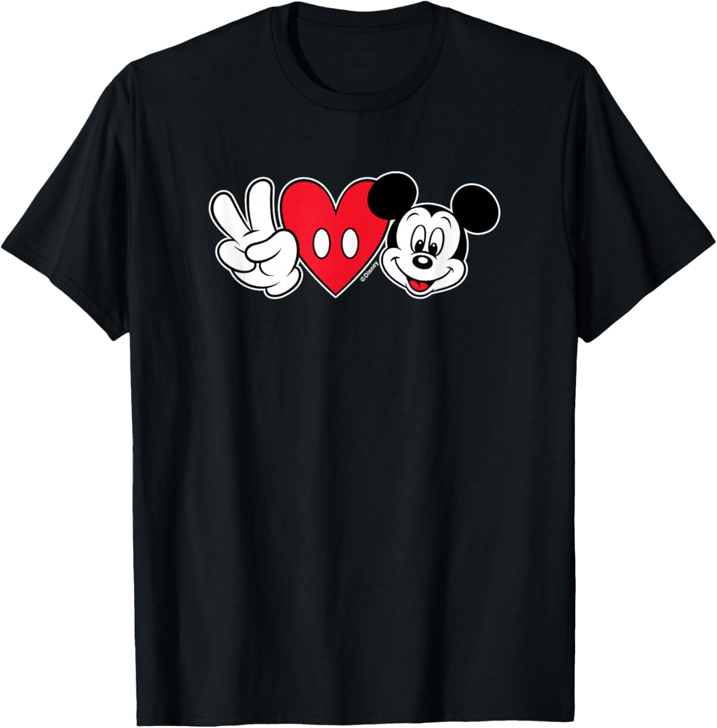 Mickey Mouse Peace T-Shirt - T-Shirt | Black