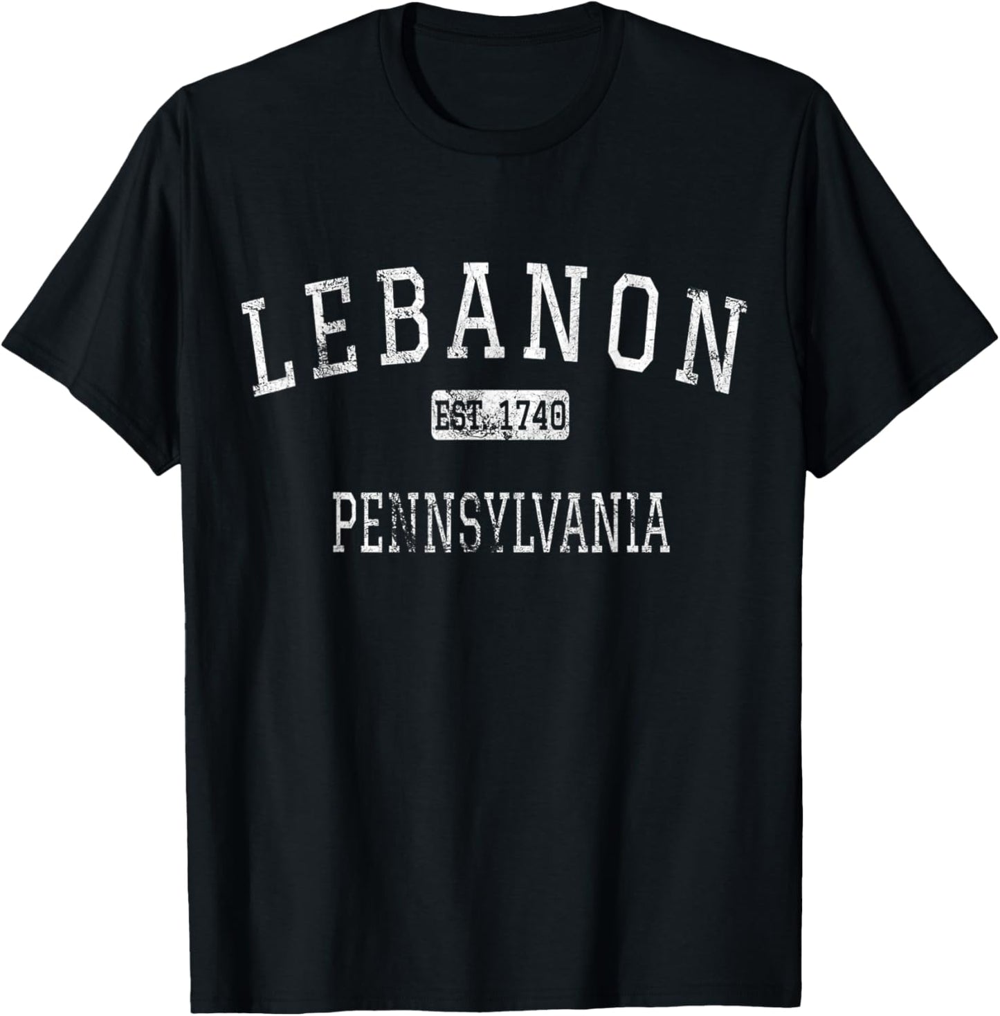 Lebanon Pennsylvania PA Vintage T-Shirt - T-Shirt | Black