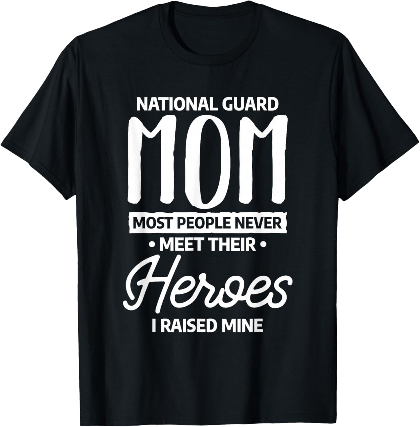 National Guard Mom Lovely Mother Family Military Army T-Shirt - T-Shirt | Black