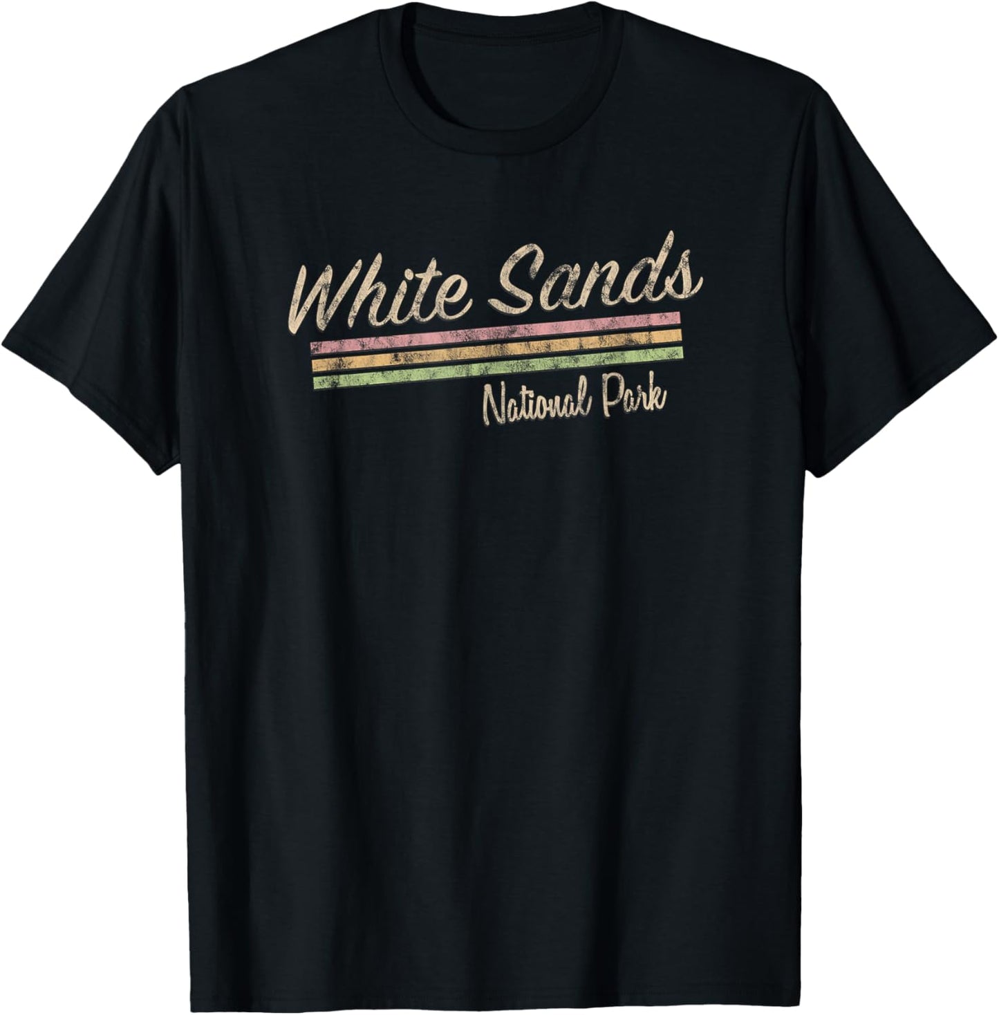 White Sands National Park Retro Vintage T-Shirt - T-Shirt | Black