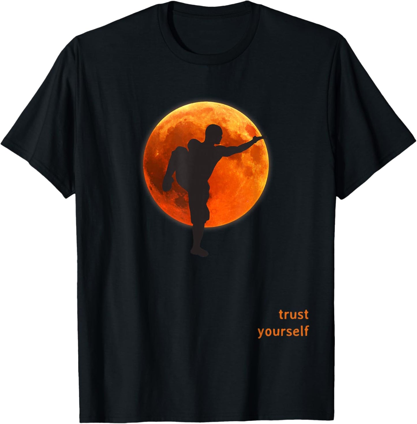 Shaolin Monk - Training at the Blood Moon - Trust yourself T-Shirt - T-Shirt | Black