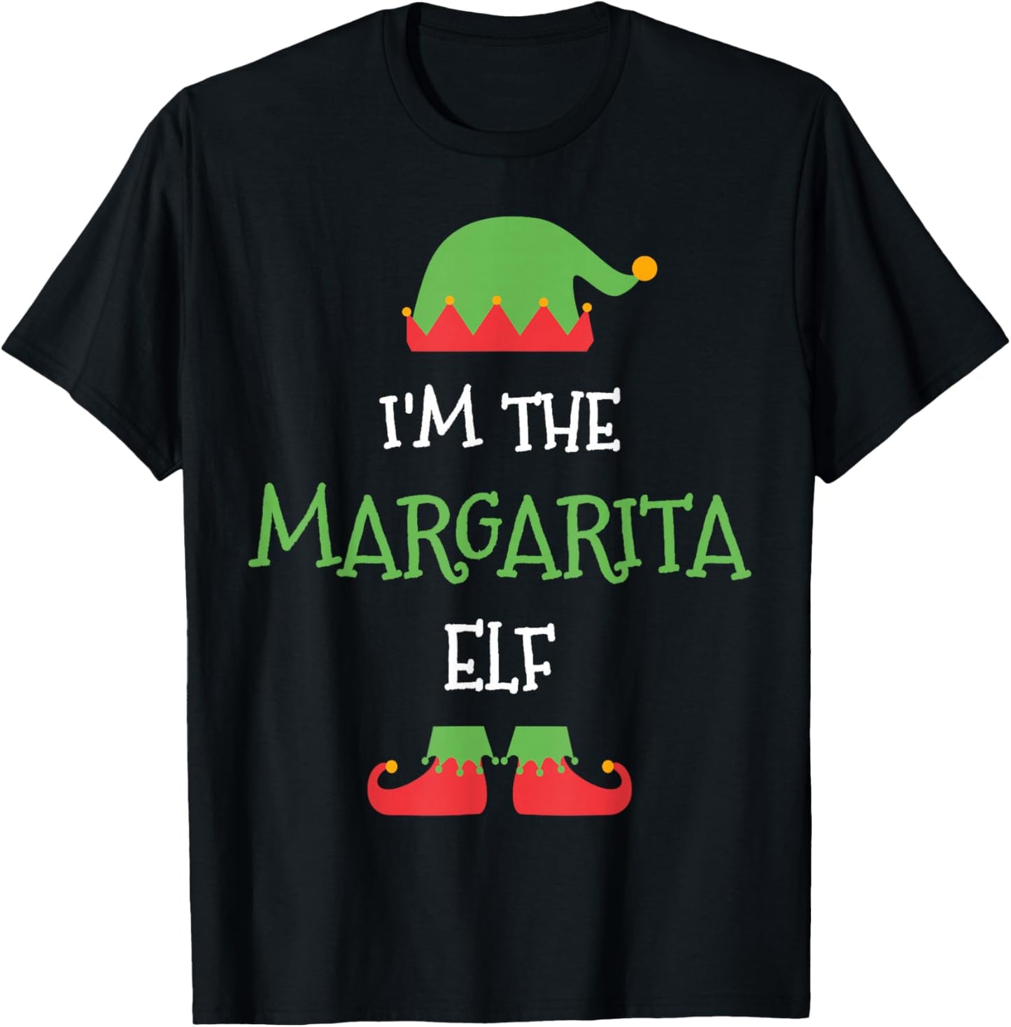 The Margarita Elf Christmas Family Matching Group T-Shirt - T-Shirt | Black