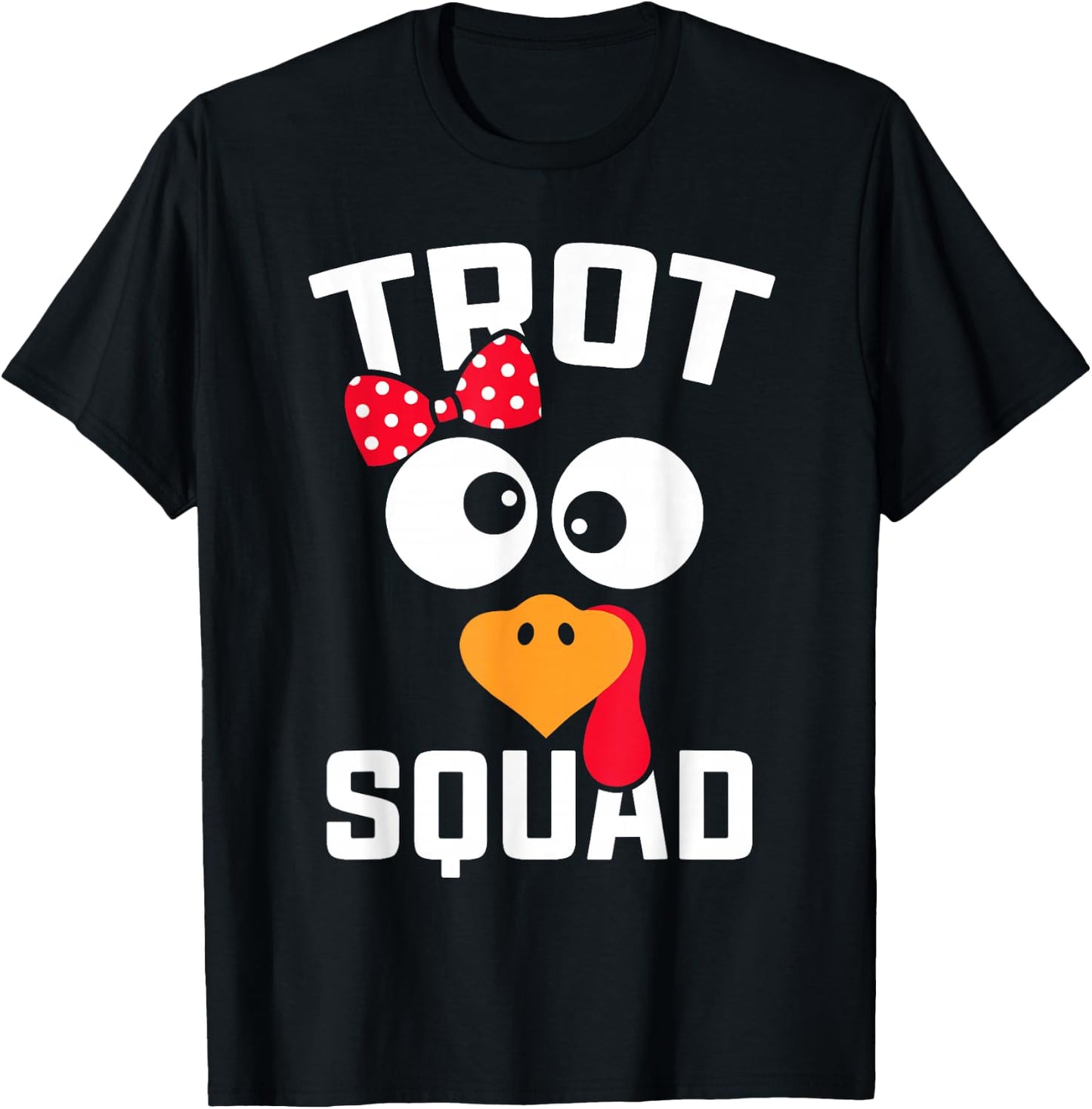 Funny Running Turkey Trot Squad Thanksgiving For Girl T-Shirt - T-Shirt | Black