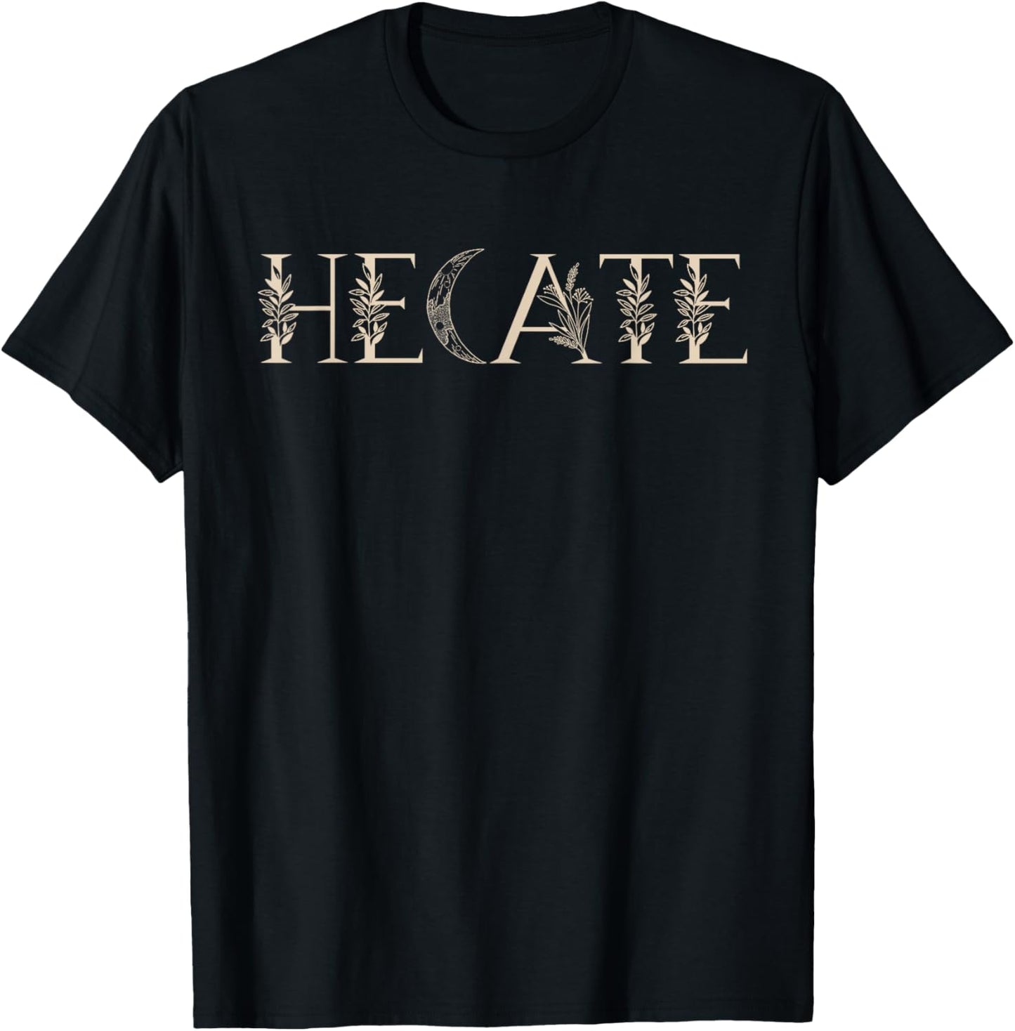 Triple Moon Goddess Tarot Card Wiccan Pagan Witch Hecate T-Shirt - T-Shirt | Black