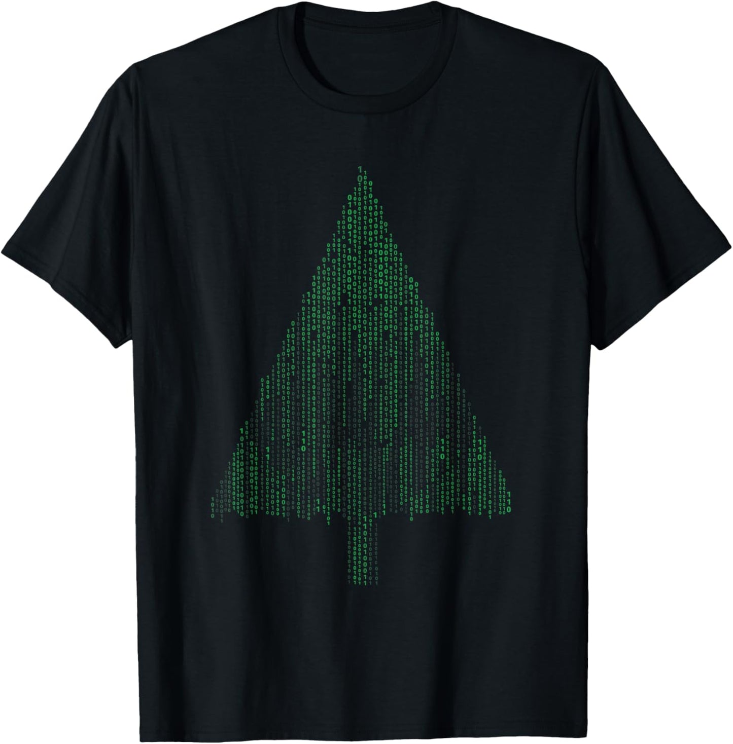 Binary Coding Computer Programmer Christmas Tree Xmas T-Shirt - T-Shirt | Black