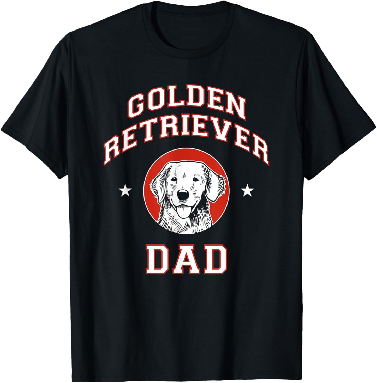 Golden Retriever Dad Dog Father Men Women Girls Kids T-Shirt - T-Shirt | Black