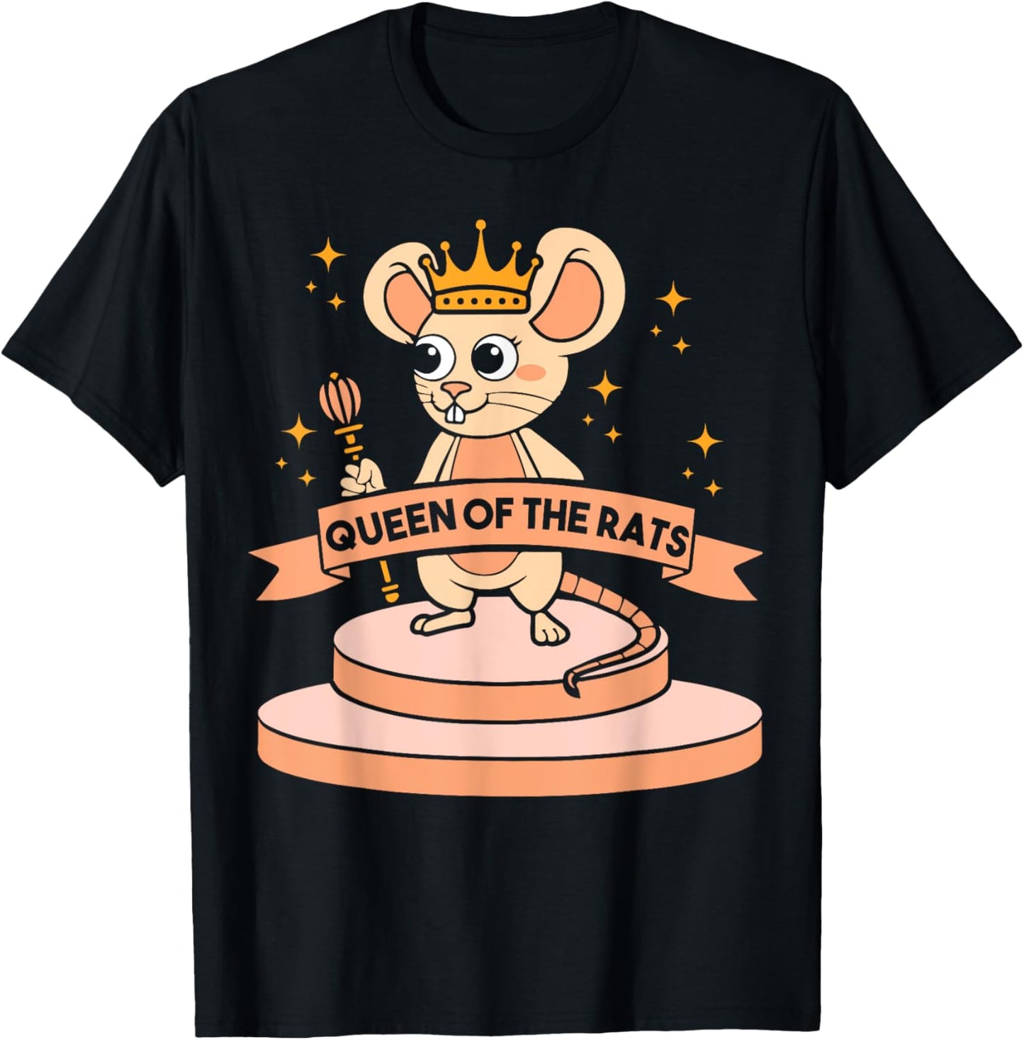 Queen of the rats - Rat Costume Mouse Rat T-Shirt - T-Shirt | Black
