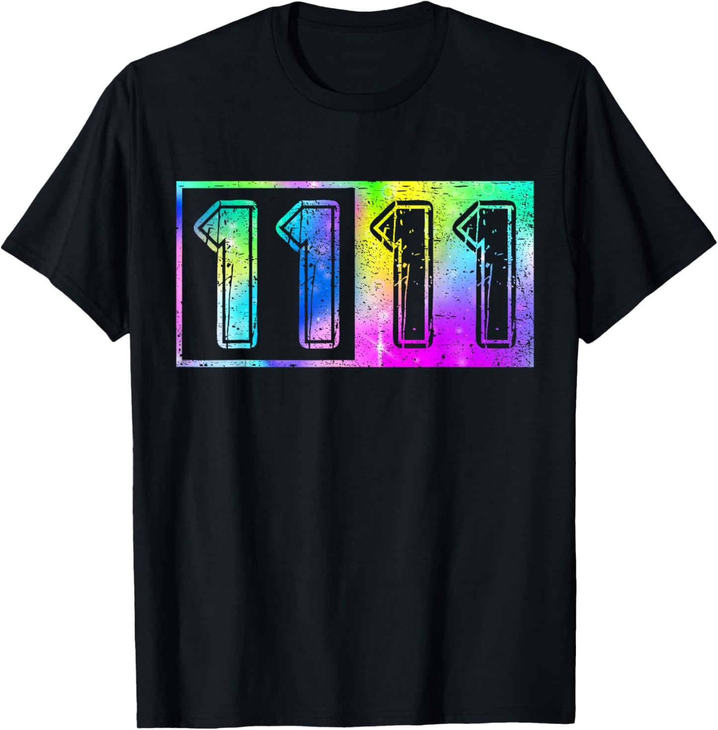 1111 Number Synchronicity Spiritual Awakening manifestation T-Shirt - T-Shirt | Black