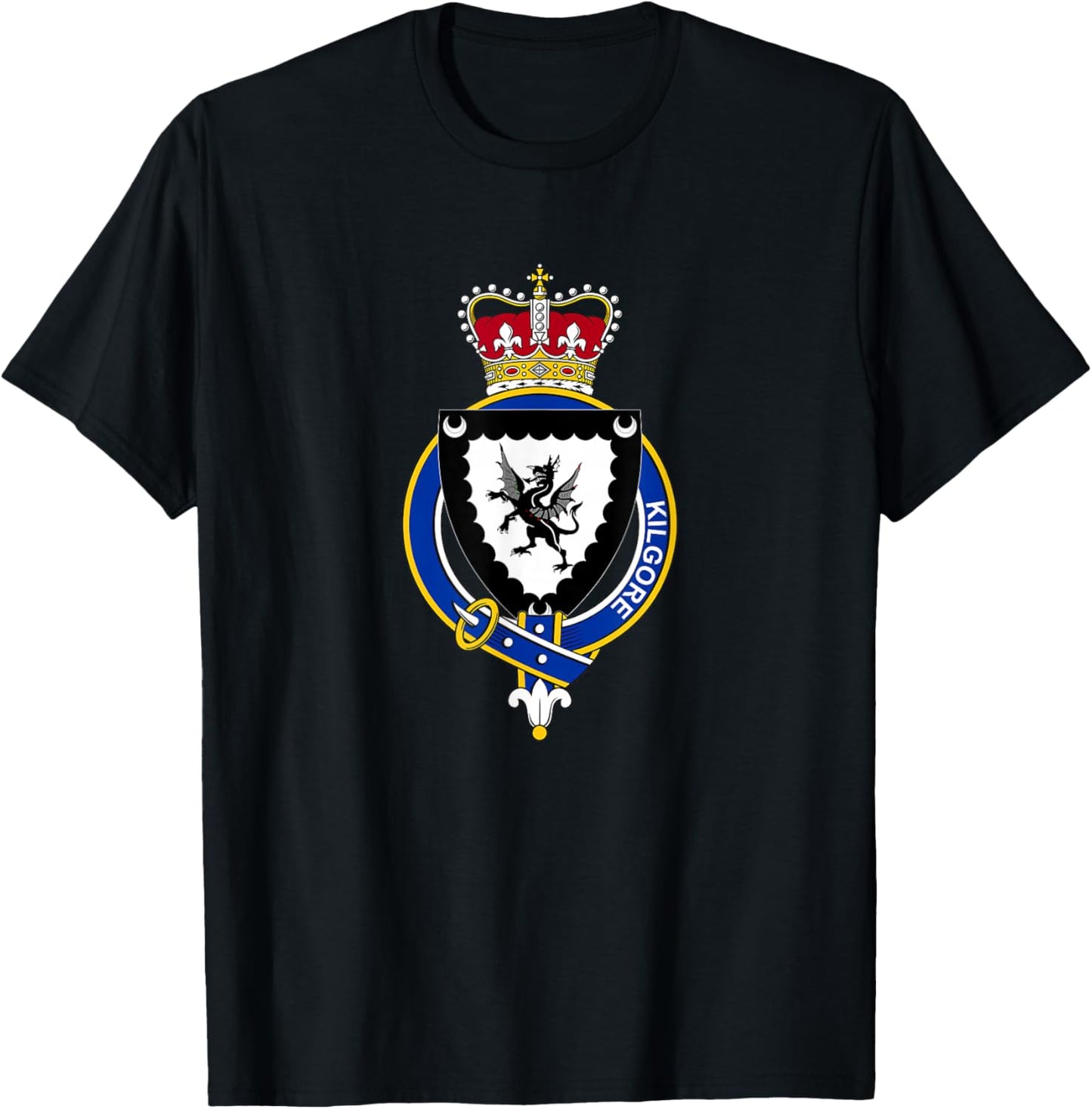 Kilgore Coat of Arms - Family Crest T-Shirt - T-Shirt | Black