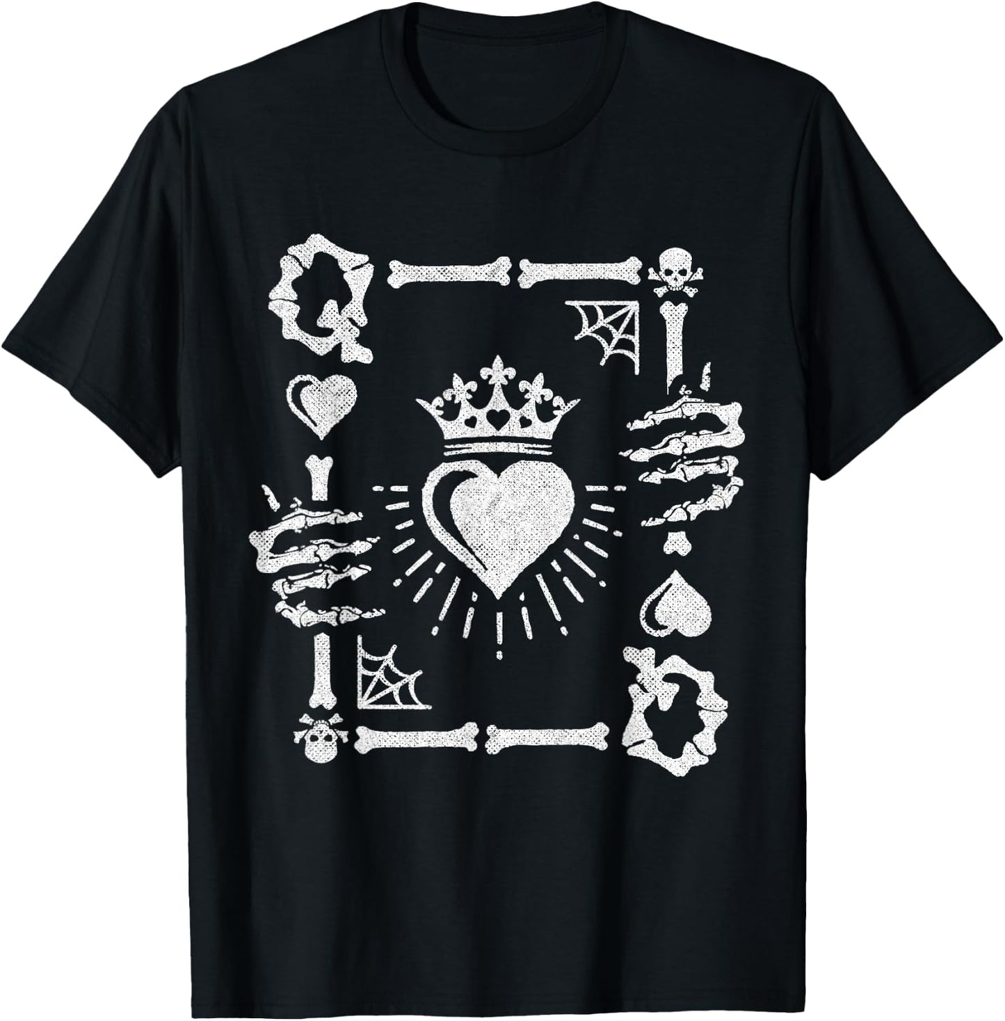 Queen of Hearts Card Costume - Halloween Queen of Hearts T-Shirt - T-Shirt | Black