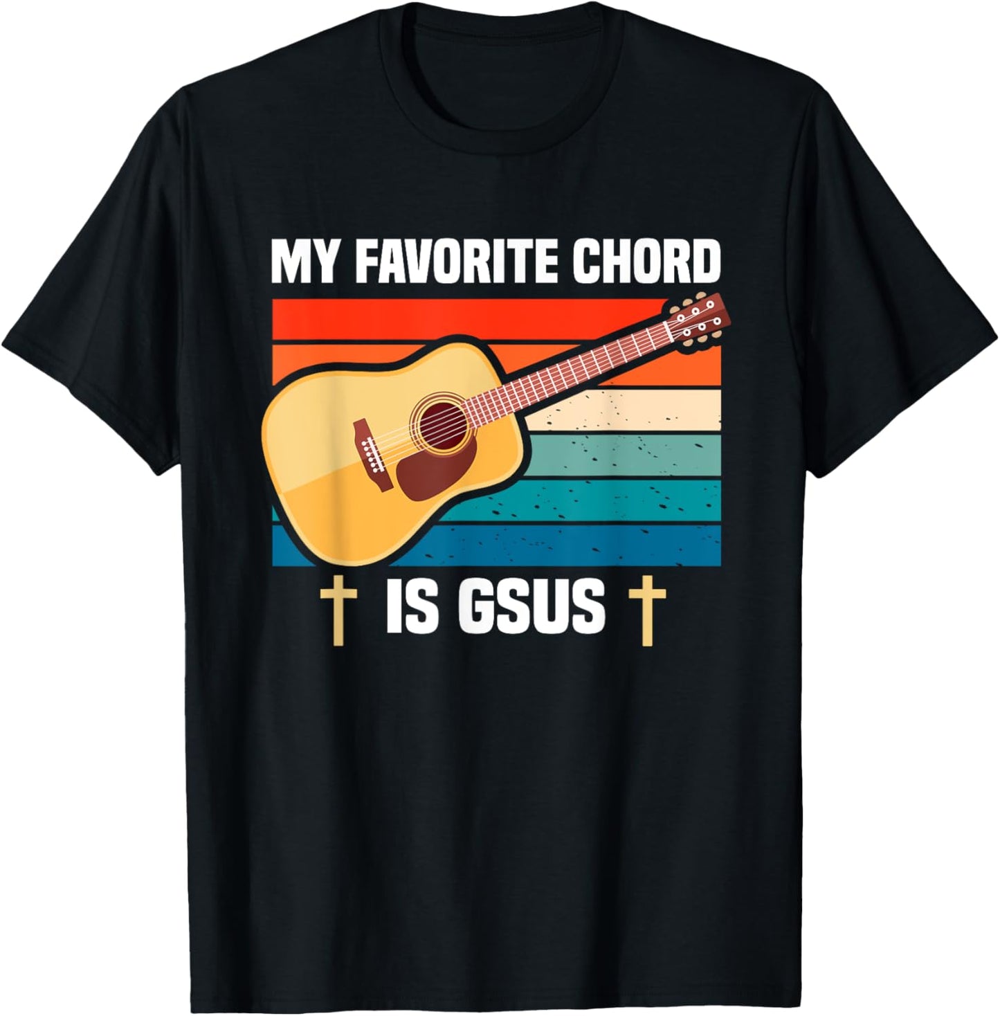 Guitar Player My favorite chord is Gsus| Guitarist T-Shirt - T-Shirt | Black