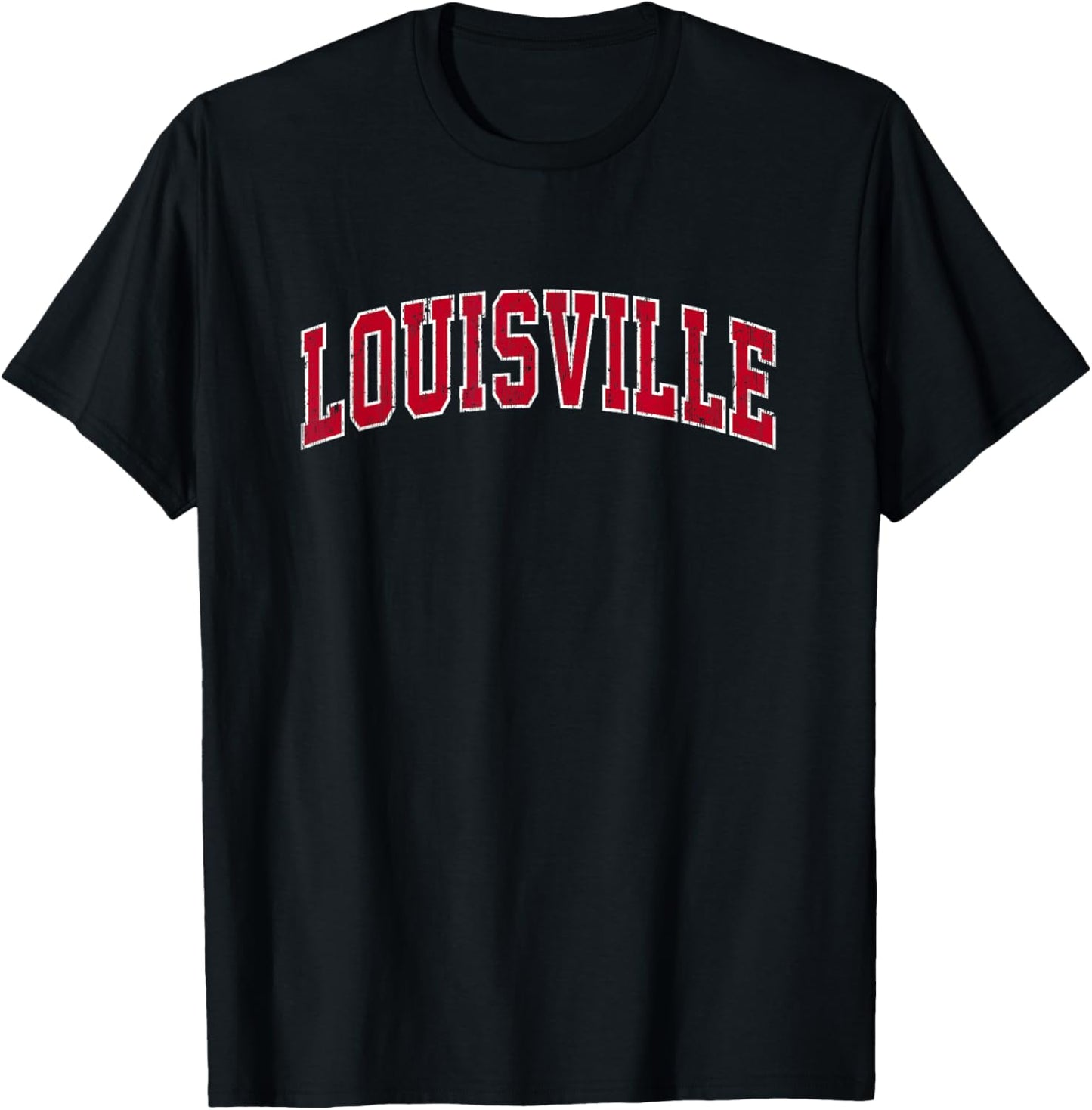 Louisville Kentucky KY Vintage Sports Design Red Design T-Shirt - T-Shirt | Black