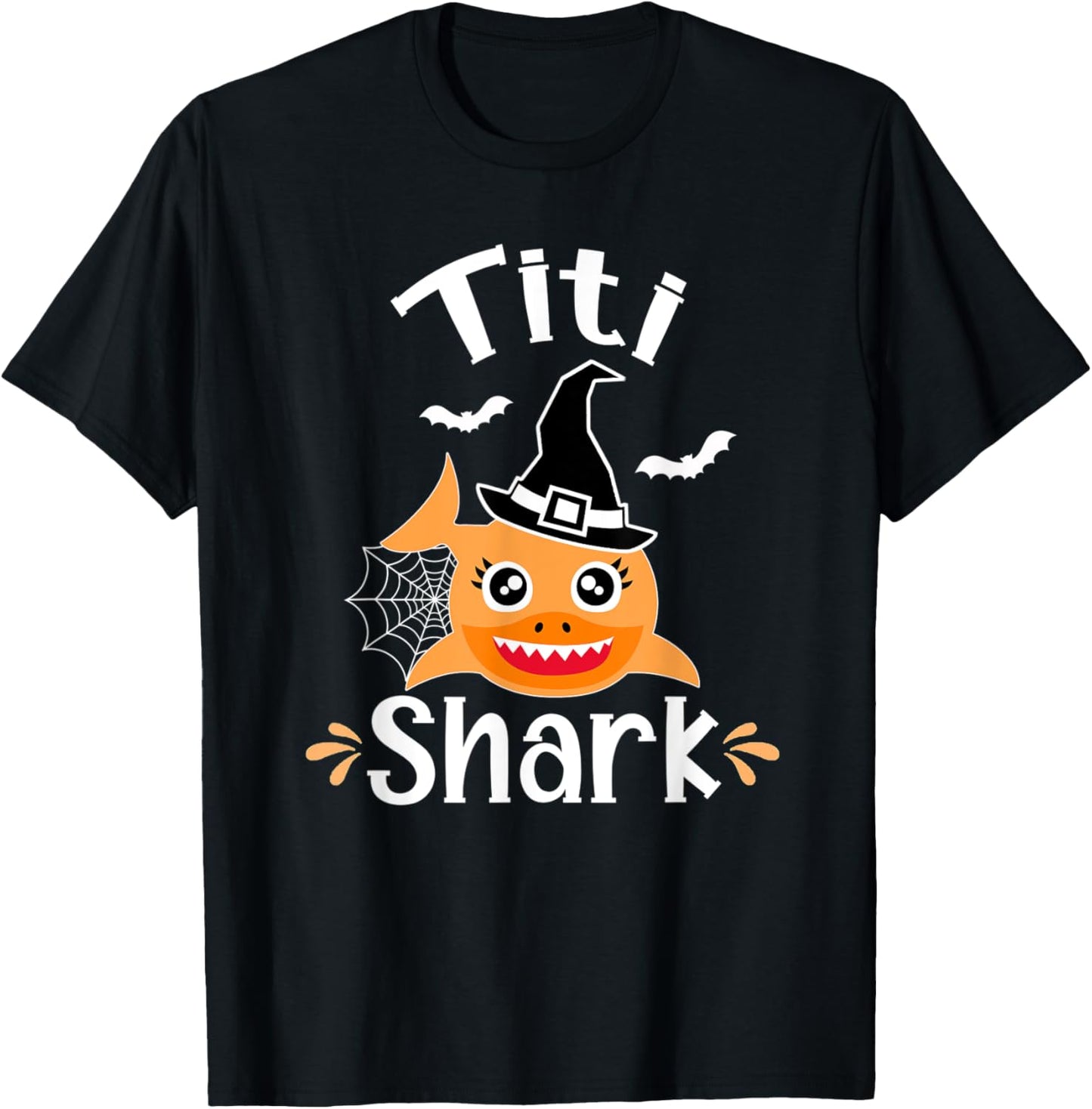 Titi Shark Puerto Rican Aunt Halloween Funny T-Shirt - T-Shirt | Black