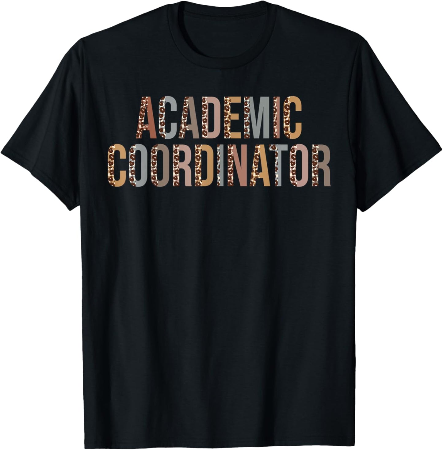 Leopard Academic Coordinator Supplies Funny Back to School T-Shirt - T-Shirt | Black