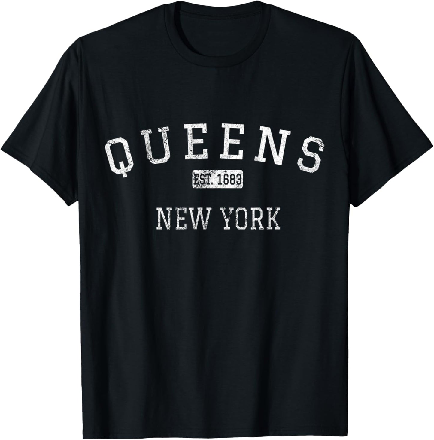 Queens New York NY Vintage T-Shirt - T-Shirt | Black