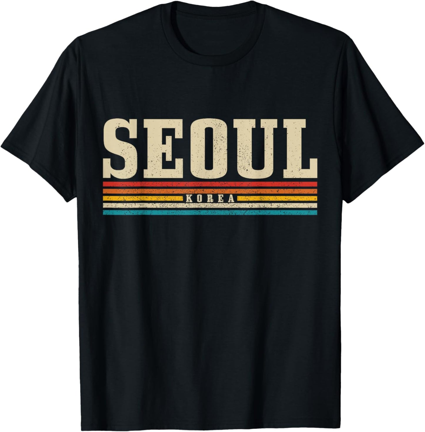 Seoul Vintage South Korea Retro Korean T-Shirt - T-Shirt | Black