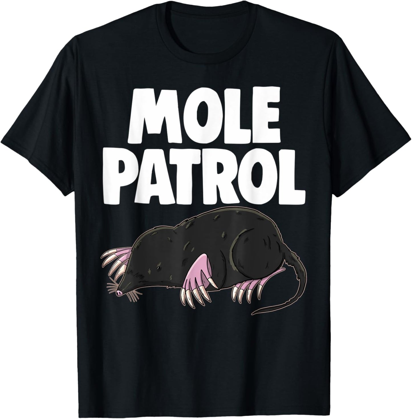 Moles Patrol October 23 Funny Men Cute Little Mole Love T-Shirt - T-Shirt | Black