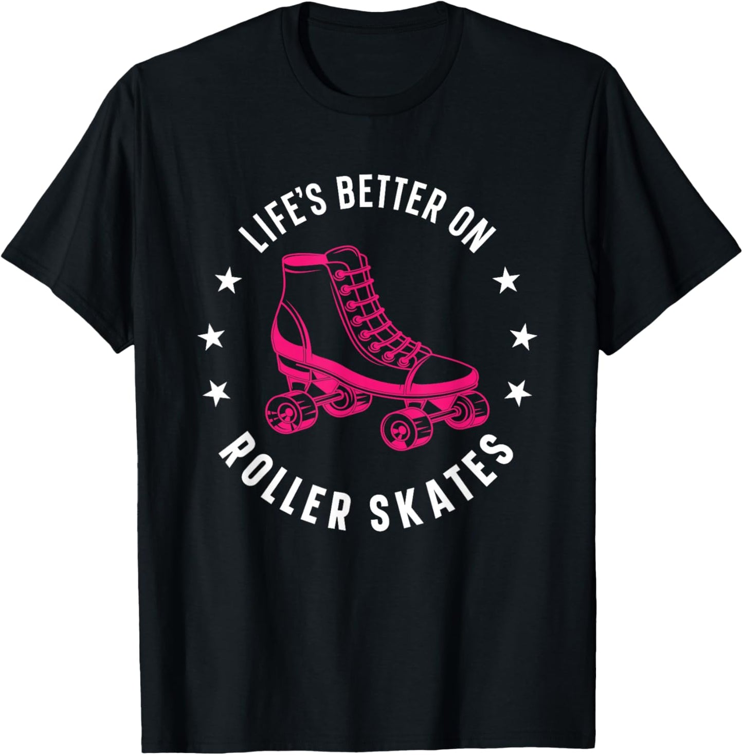 Cool Roller Skating Skate Girl 1970S Retro T-Shirt - T-Shirt | Black