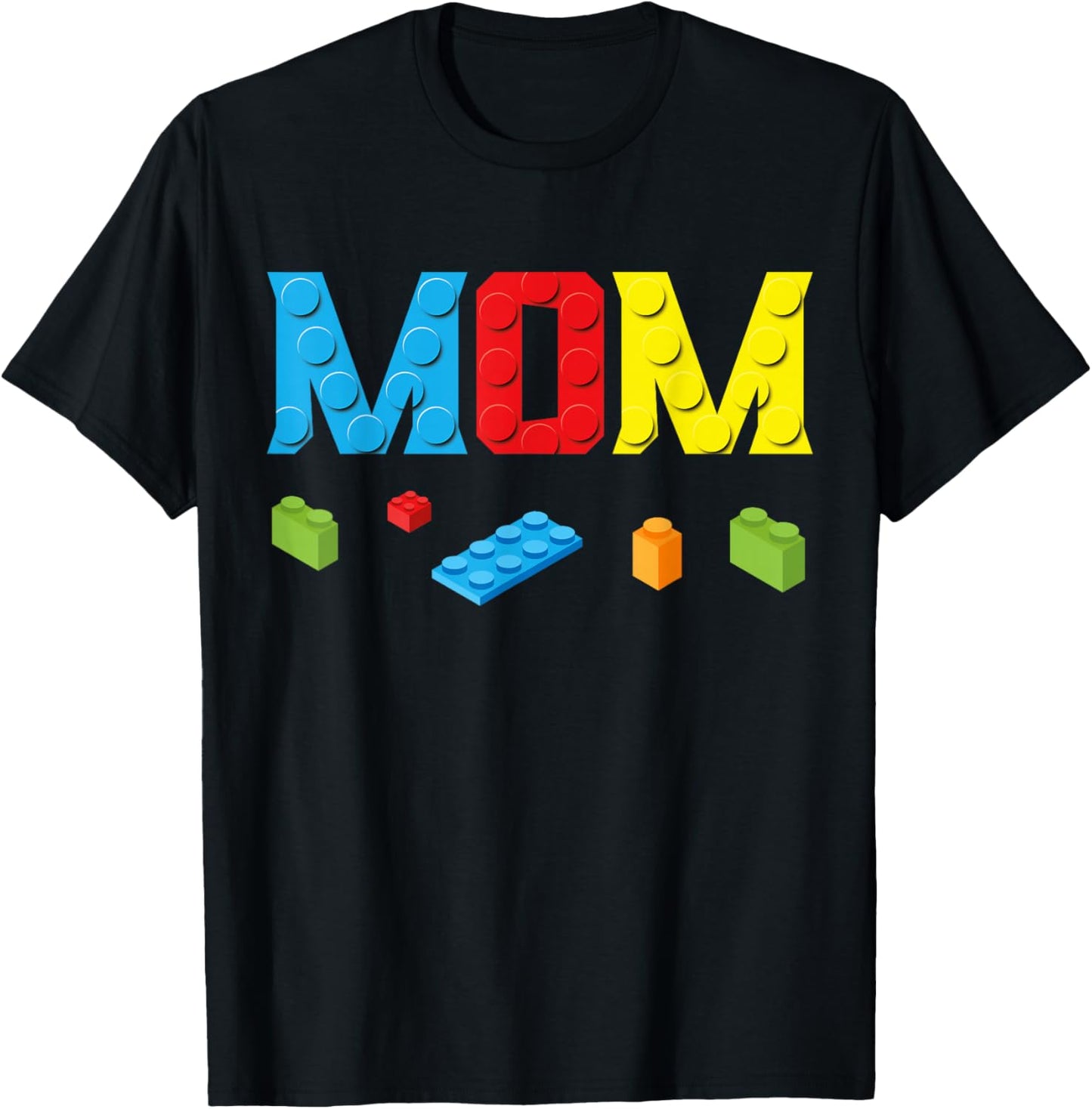 Mom Master Builder Building Bricks Blocks Family Set Parents Small T-Shirt - T-Shirt | Black