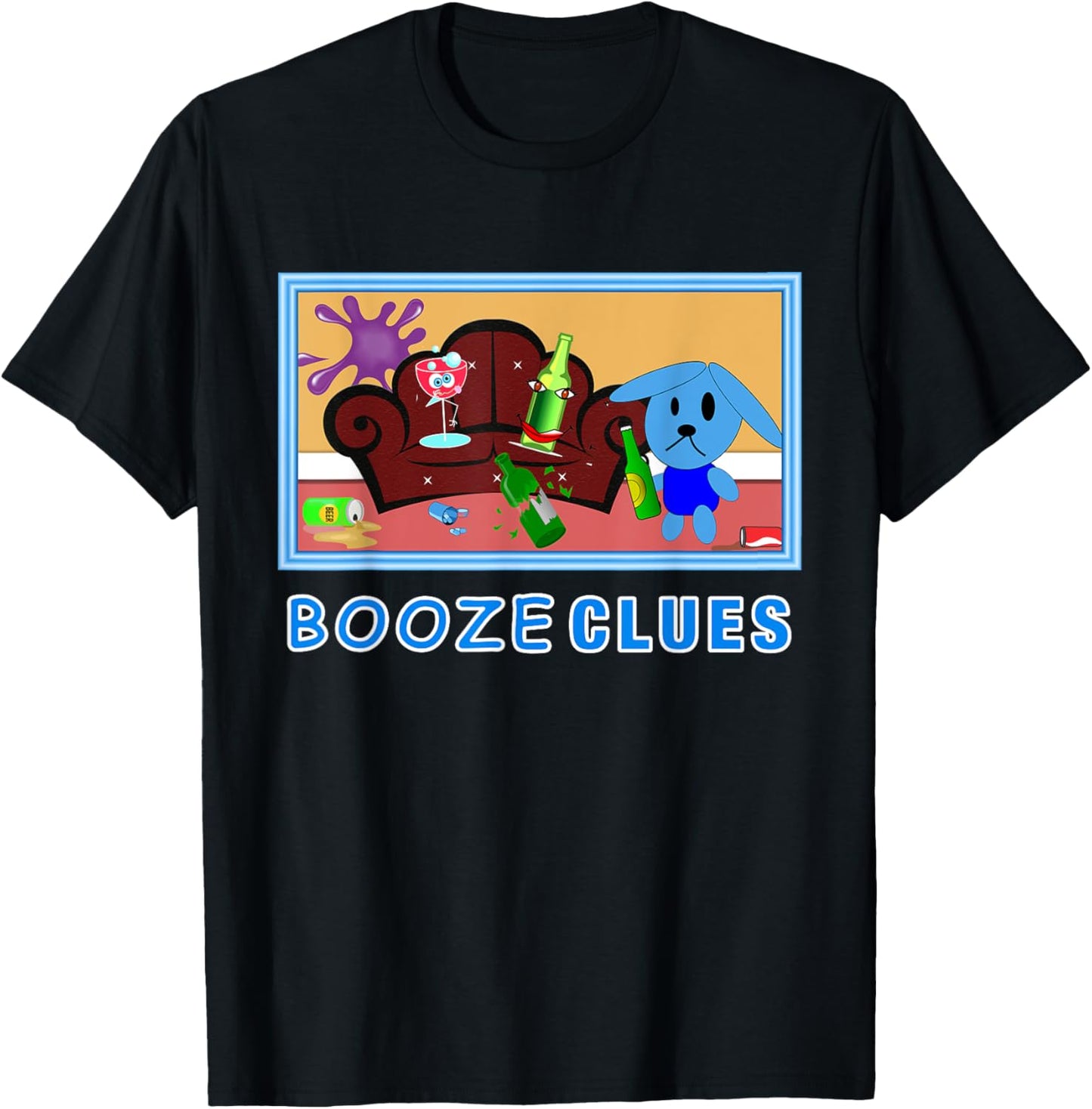 Booze Clues Shirt Funny Booze Drinking Partying Bachelor T-Shirt - T-Shirt | Black