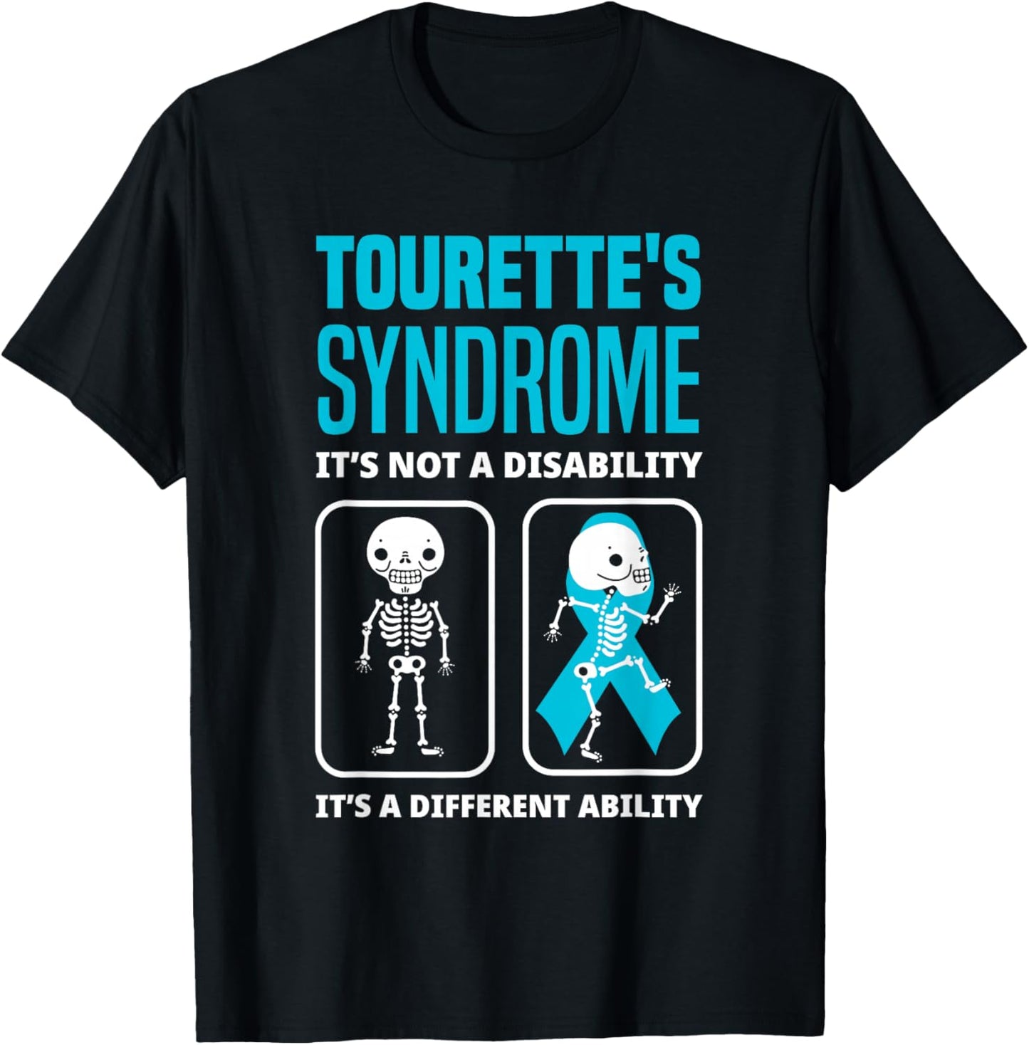 Tourette's Syndrome It's Not A Disability Tourette Syndrome T-Shirt - T-Shirt | Black