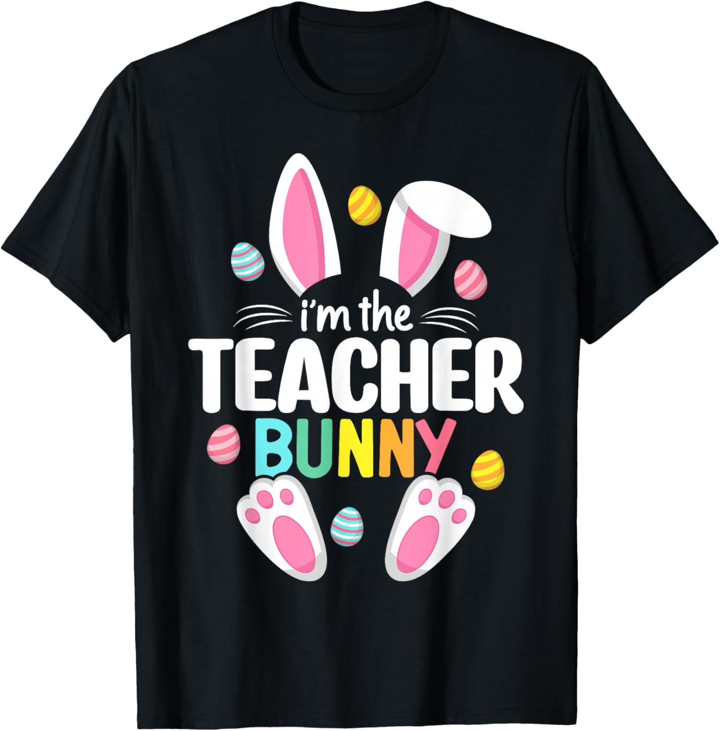 Easter Teacher Bunny Ears Teacher Life Easter Day Egg Women Small T-Shirt - T-Shirt | Black