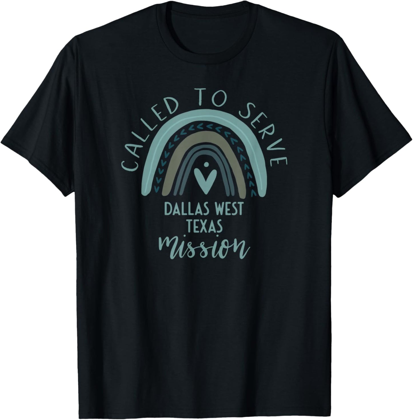 Called To Serve Boho Rainbow Dallas West Texas Mission T-Shirt - T-Shirt | Black
