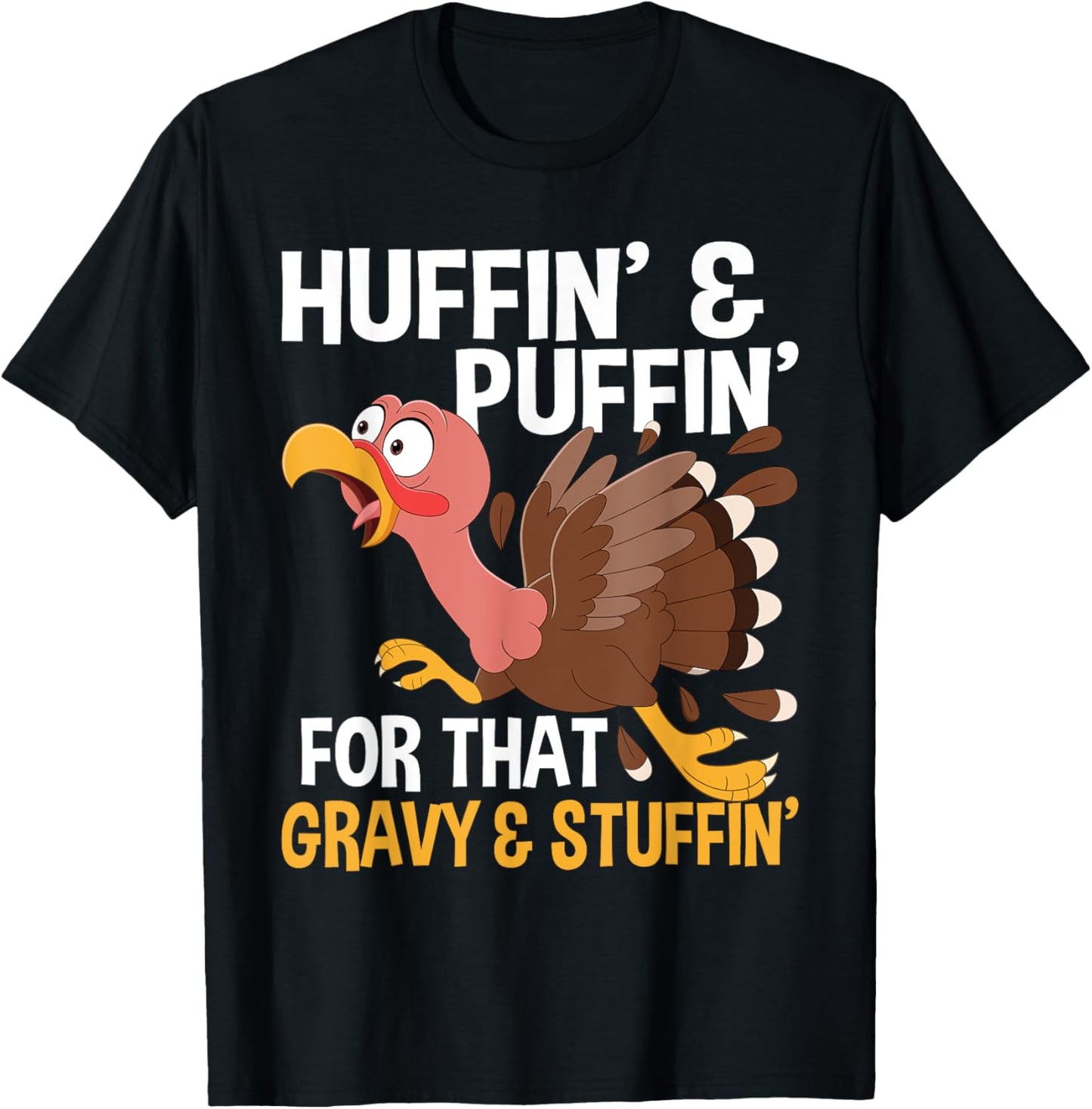 Thanksgiving Marathon Running Turkey Fall Autumn Holiday T-Shirt - T-Shirt | Black