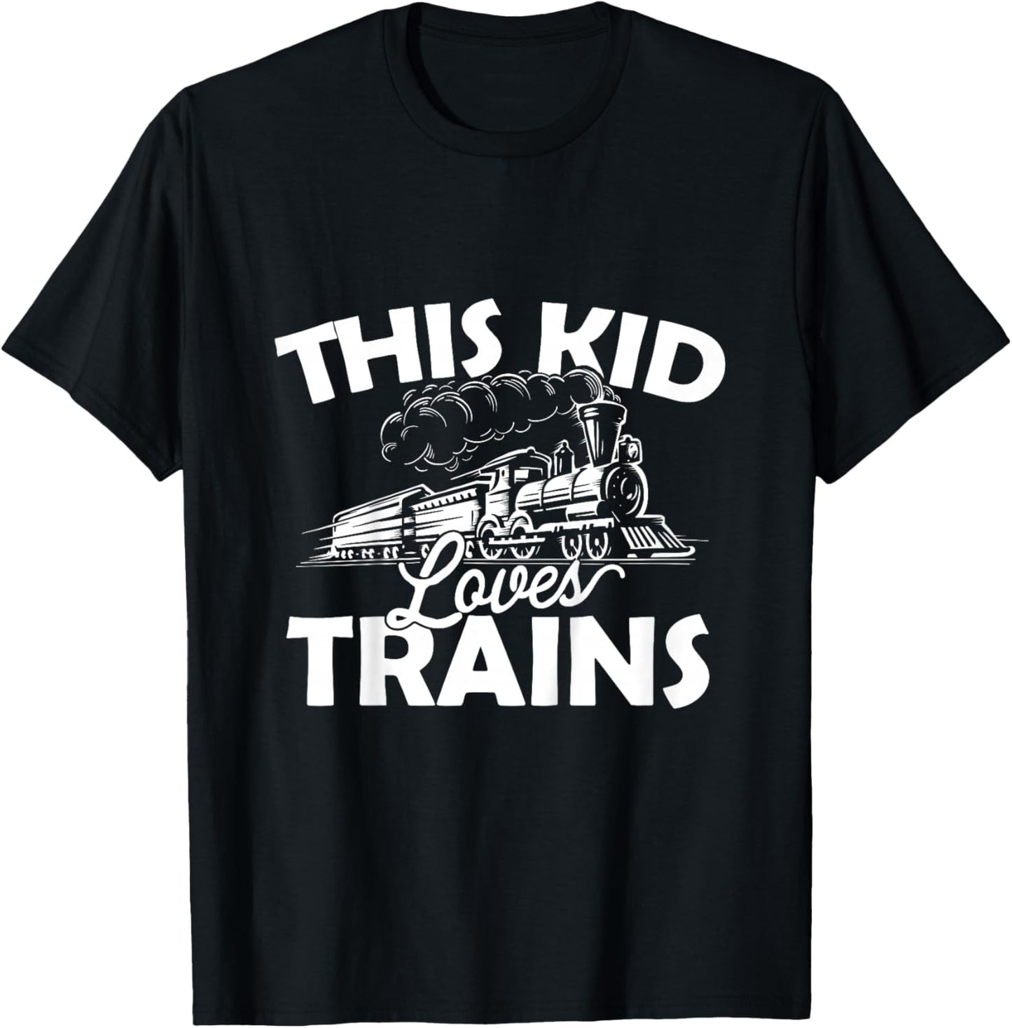 This Kid Loves Trains - Funny Trainspotter Model Railroad T-Shirt - T-Shirt | Black