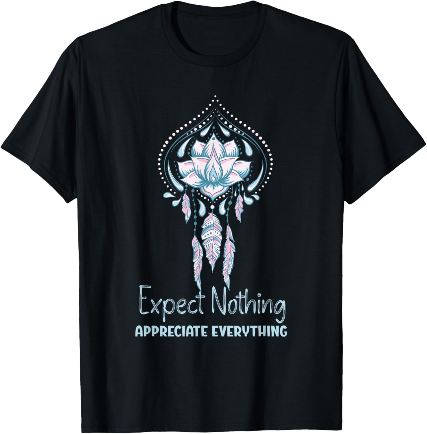 Spiritual Attract Meditation Spirituality Lotus T-Shirt - T-Shirt | Black