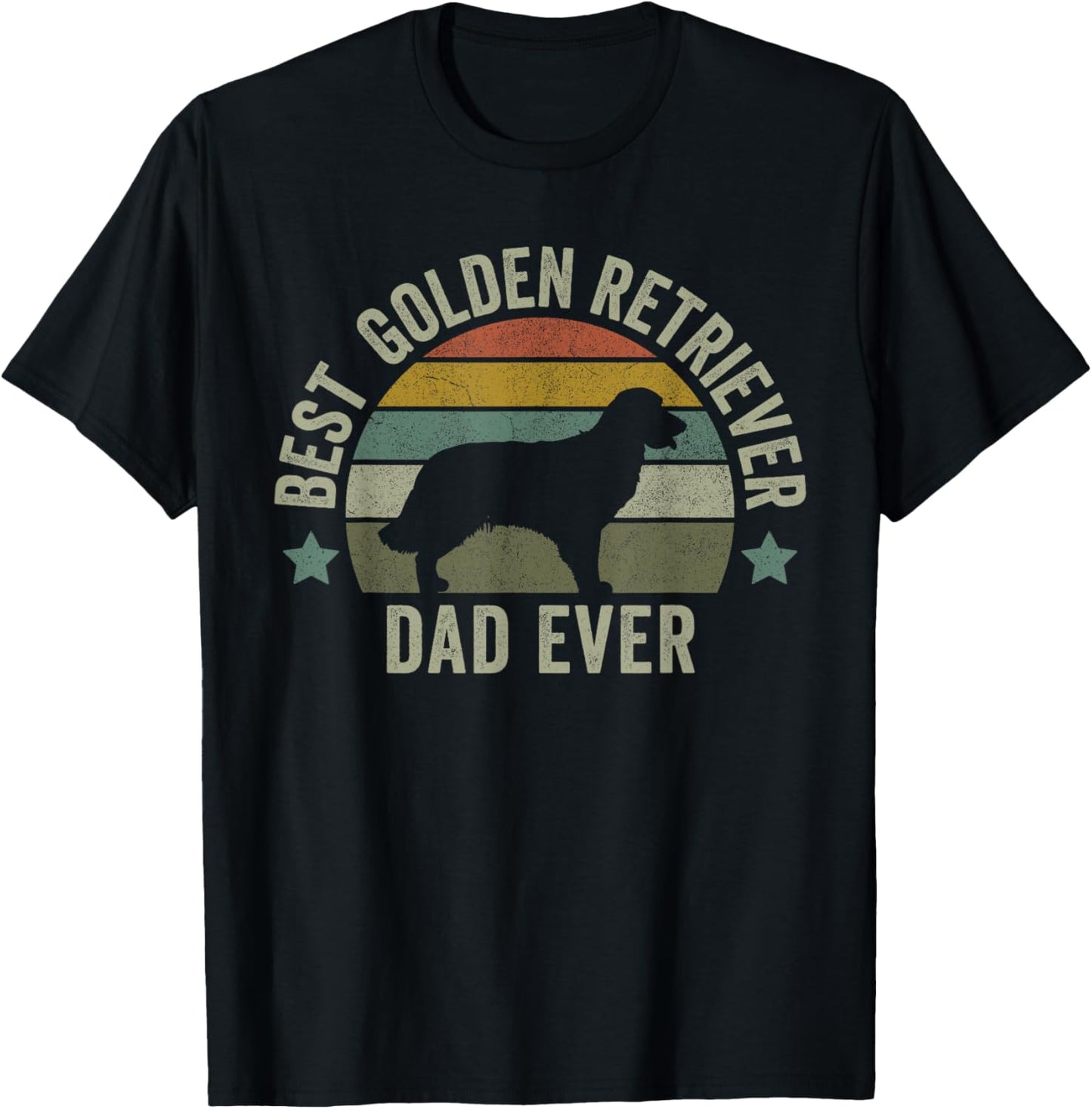 Golden Retriever Dad Dog Shirt, Funny Fathers Day Doggy T-Shirt - T-Shirt | Black