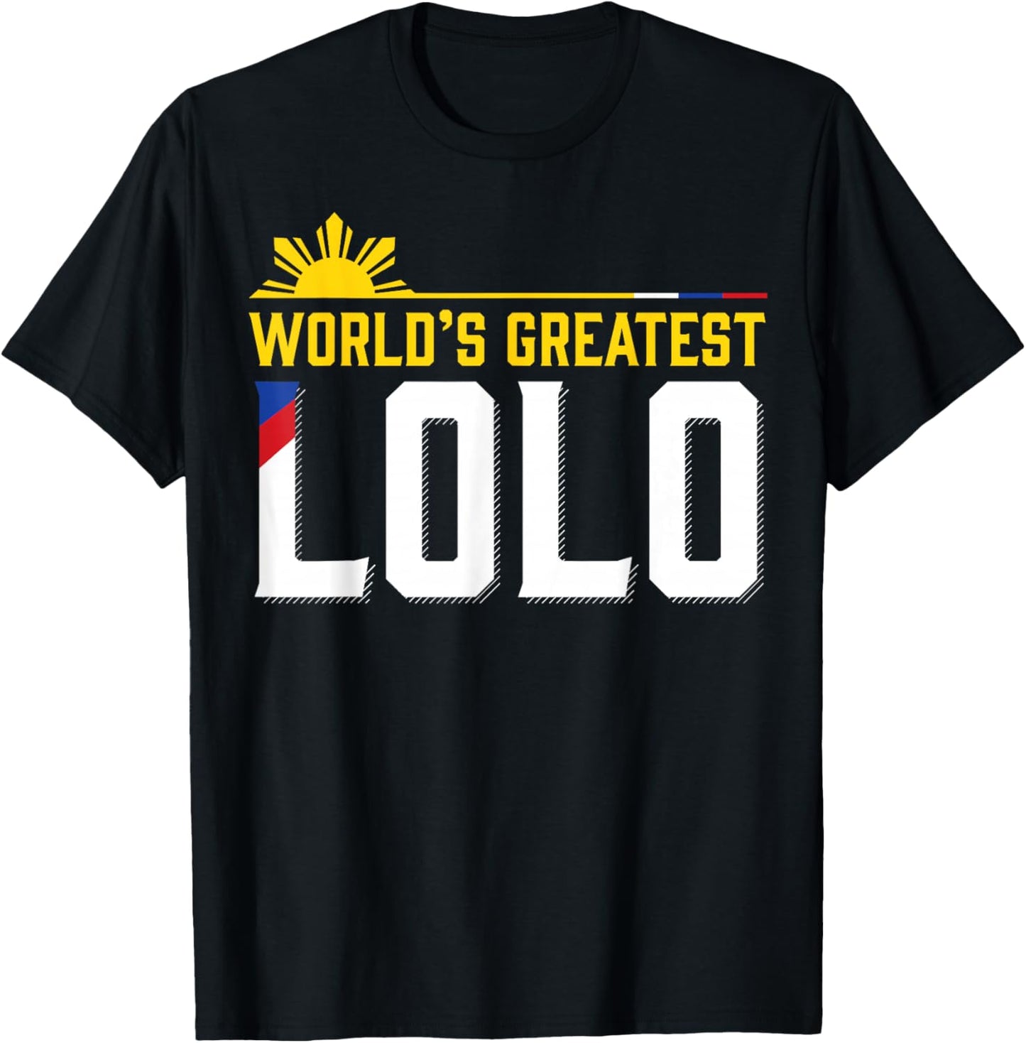 World s Greatest Lolo Filipino Grandpa T-Shirt - T-Shirt | Black