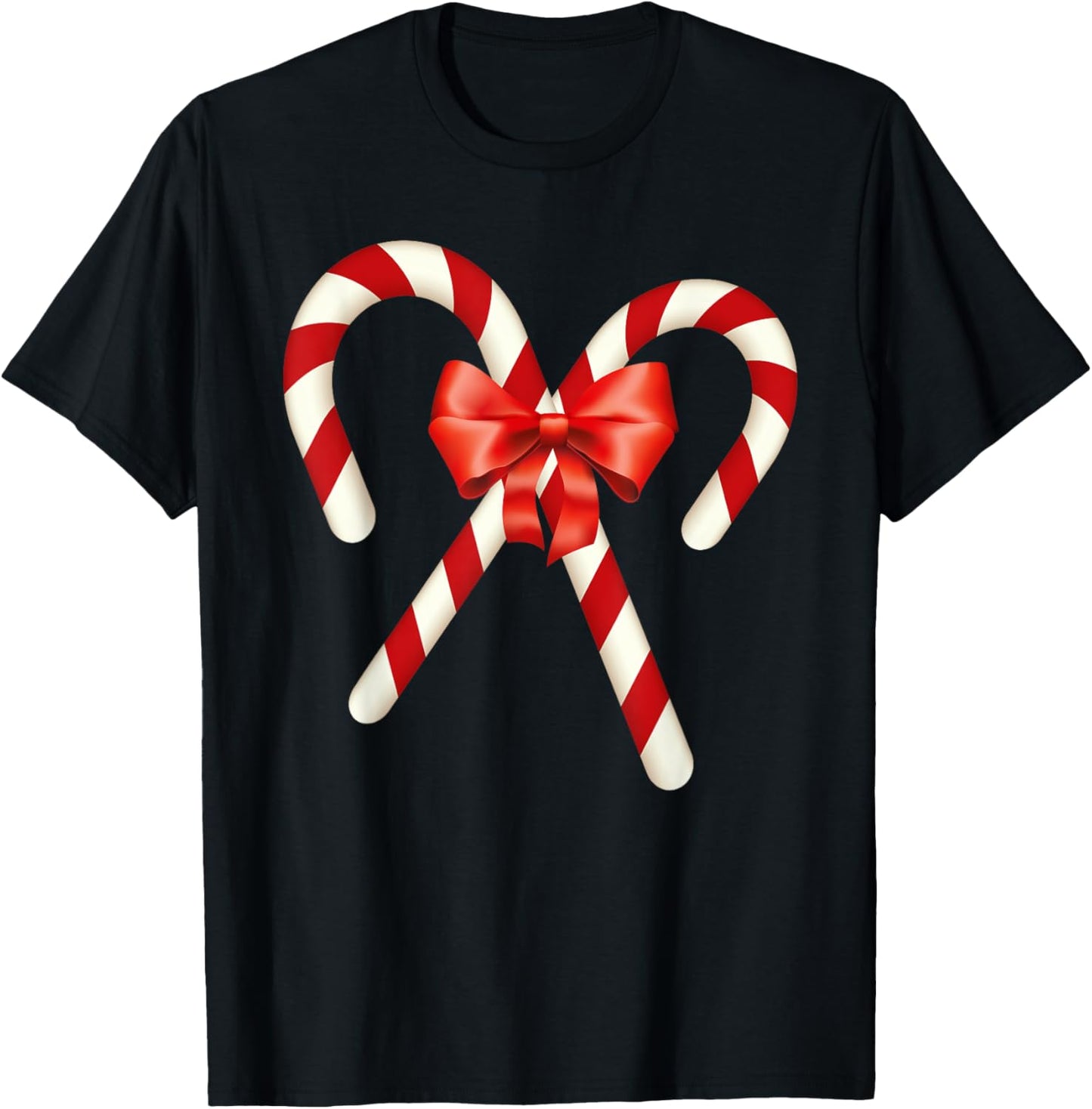 Candy Canes Christmas Shirt for Kids Candy Lover T-Shirt - T-Shirt | Black