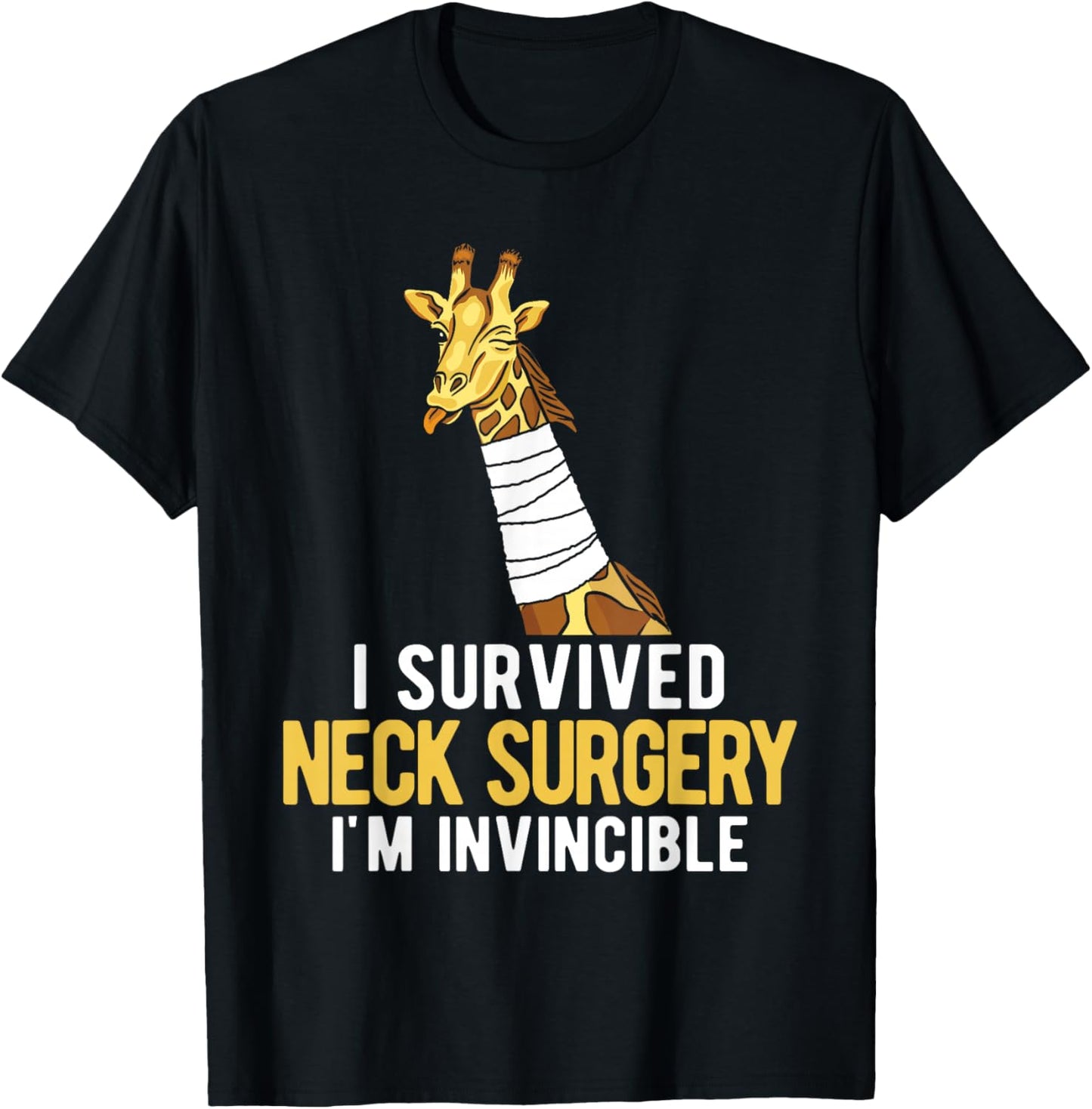 I Survived Neck Surgery T-Shirt - T-Shirt | Black