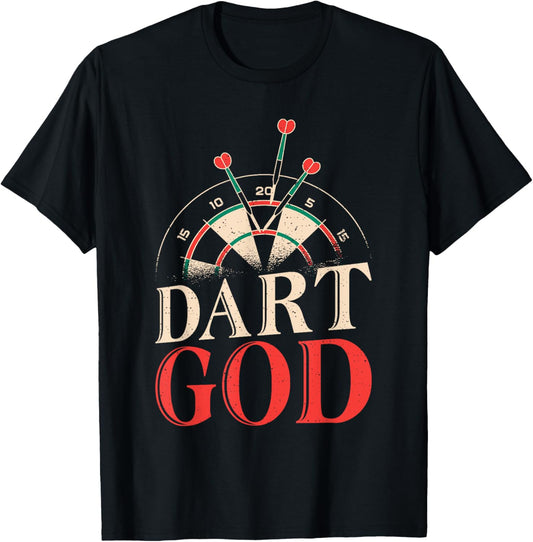 Dart God Pub Dart Player T-Shirt - T-Shirt | Black