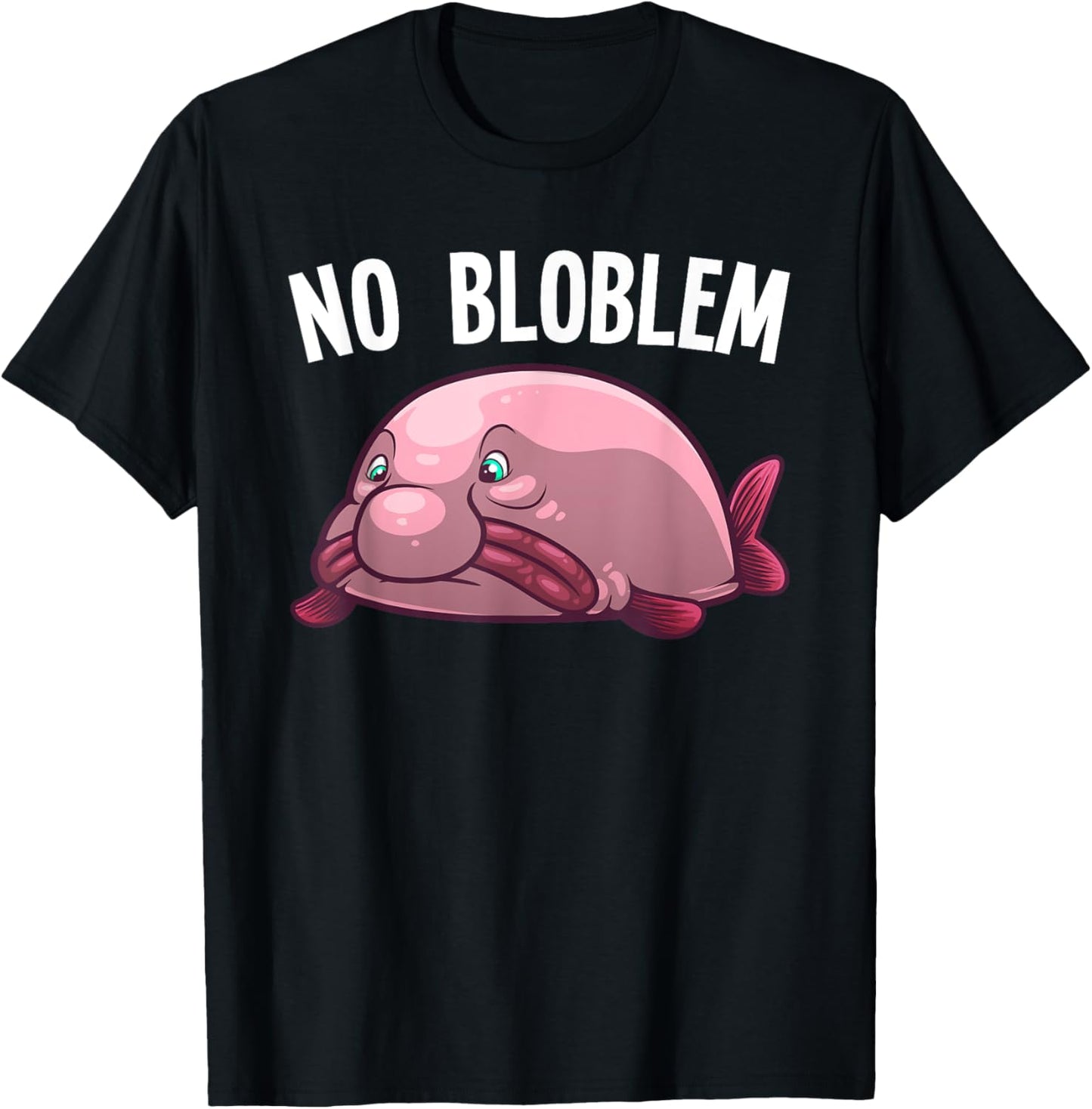 Funny Blobfish Design For Kids Men Women Blobfish Lovers T-Shirt - T-Shirt | Black