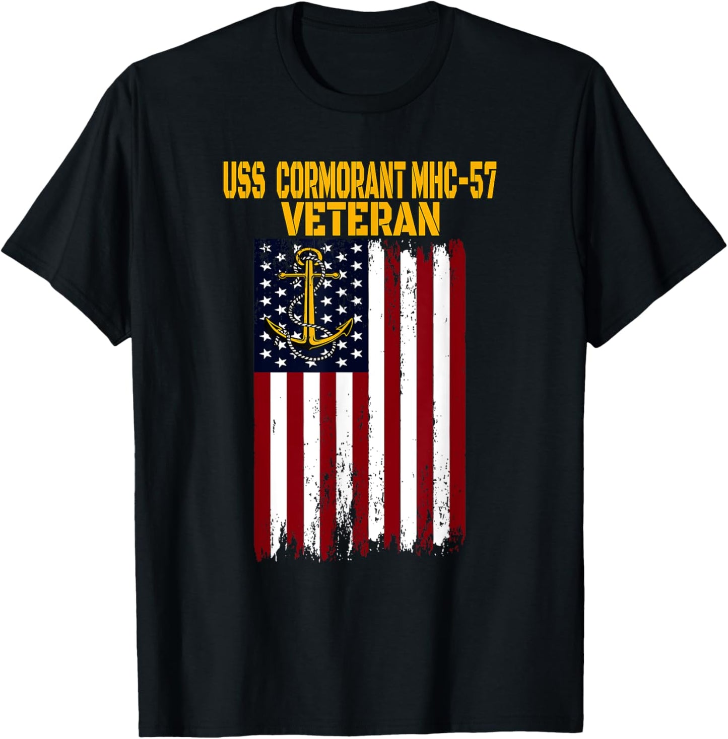 USS Cormorant MHC-57 Coastal Minehunters Veterans Day T-Shirt - T-Shirt | Black