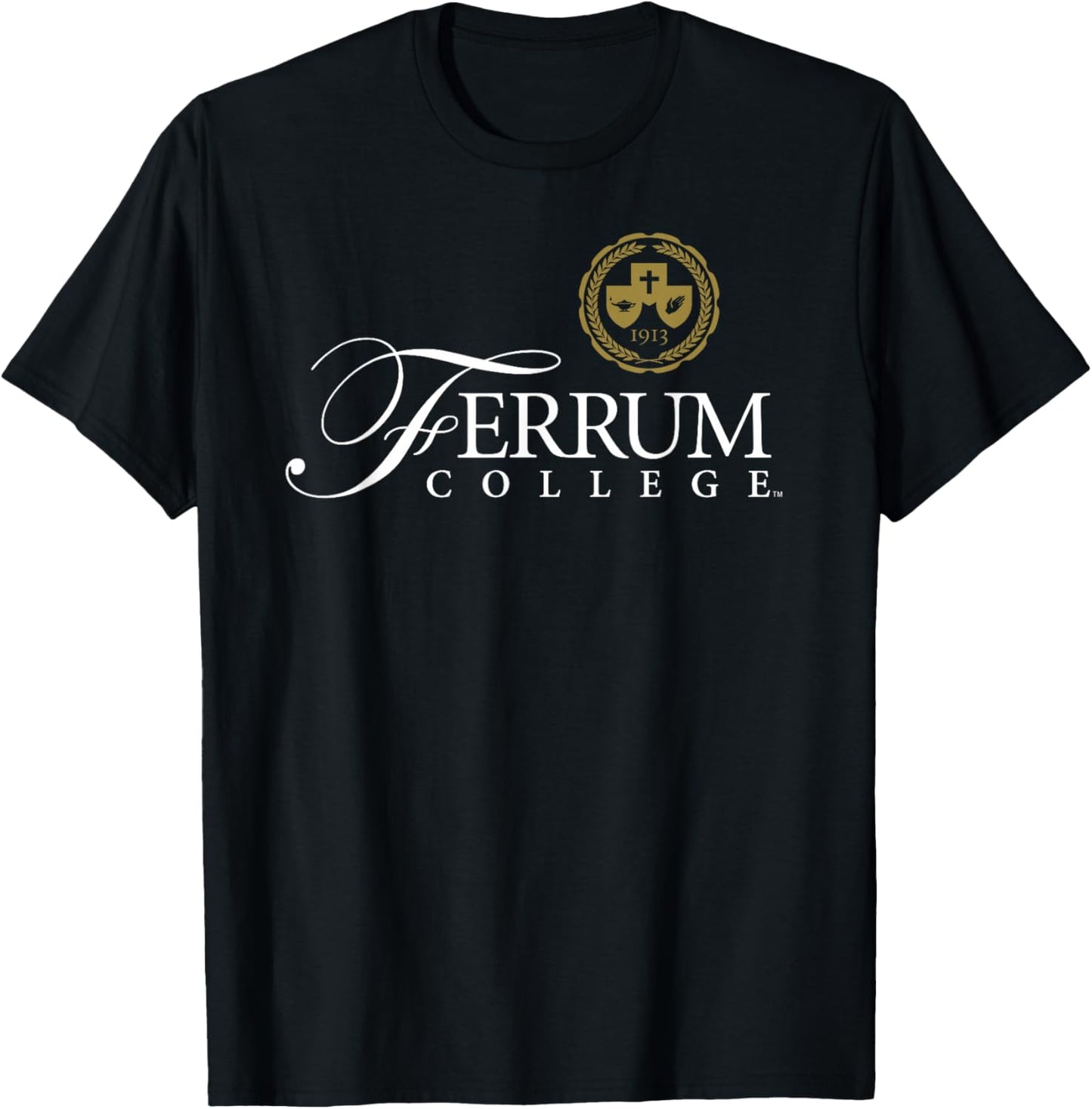 Ferrum College Primary Logo Stacked T-Shirt - T-Shirt | Black