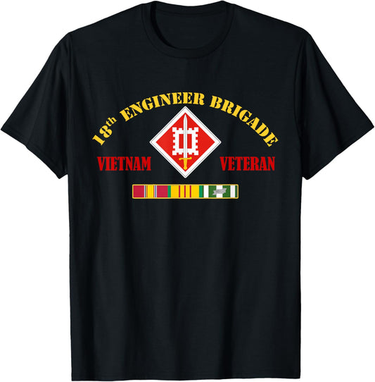 18th Engineer Brigade Vietnam Veteran T-Shirt - T-Shirt | Black
