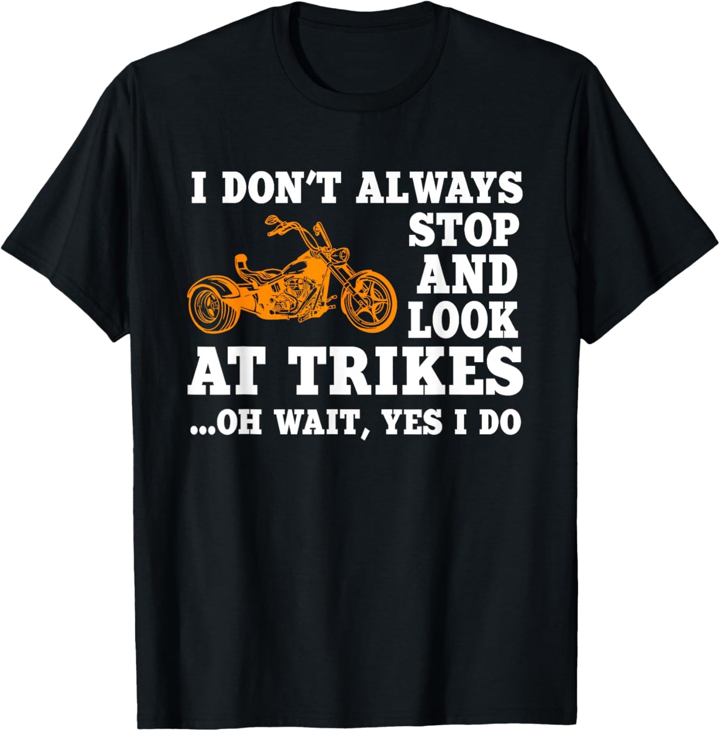 Funny Trike Motorcycle Lover Design Triker Biker T-Shirt - T-Shirt | Black