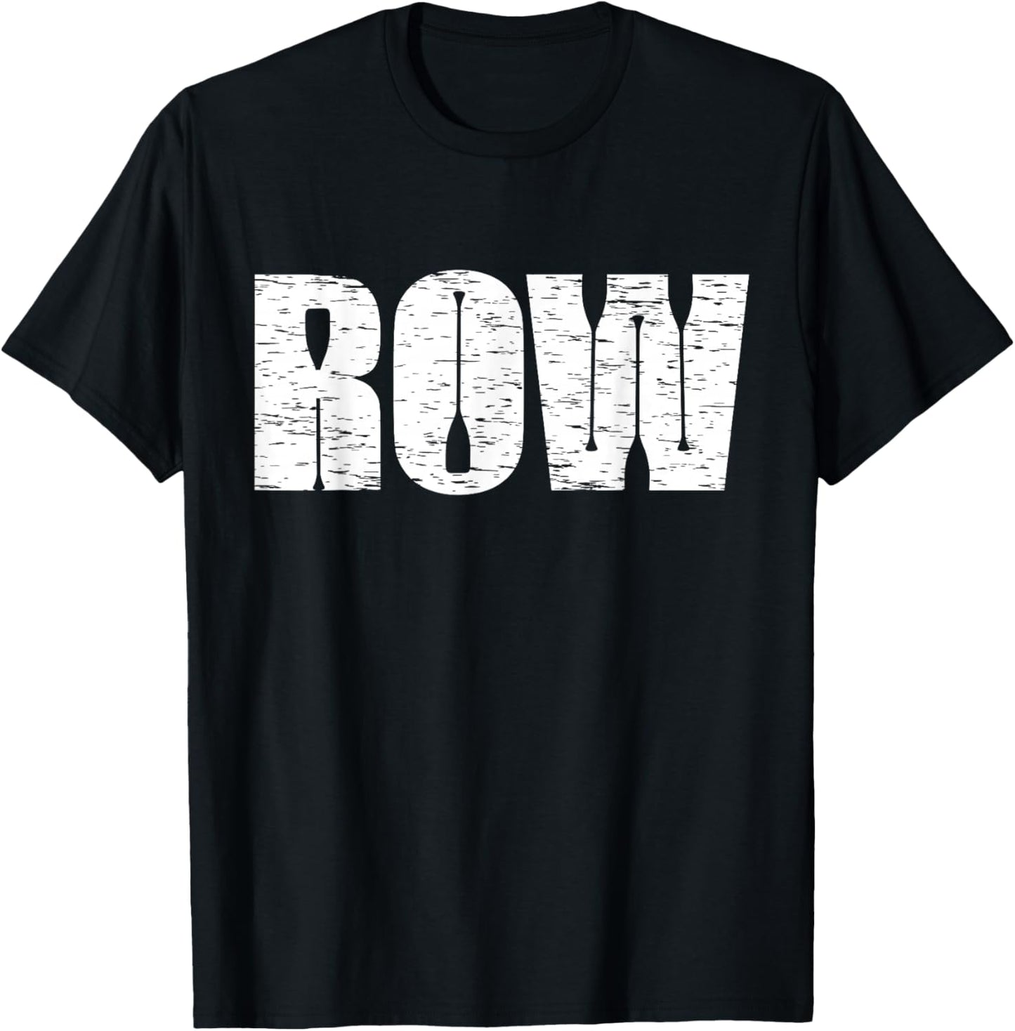 Cool Distressed Row Rowing Funny Rowers Gift Women T-Shirt - T-Shirt | Black