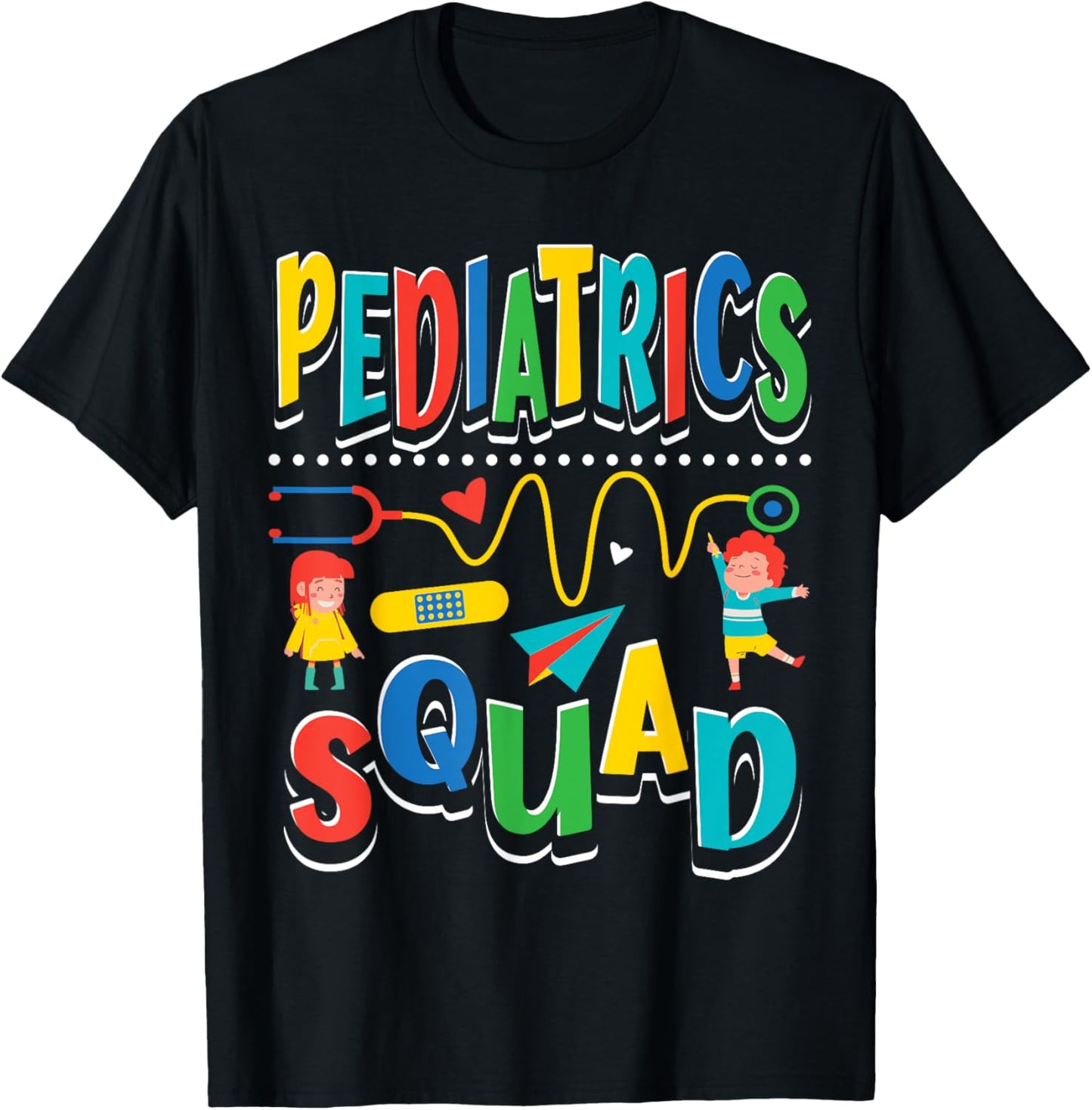 Pediatrics Squad Peds Pediatric Nurse T-Shirt - T-Shirt | Black