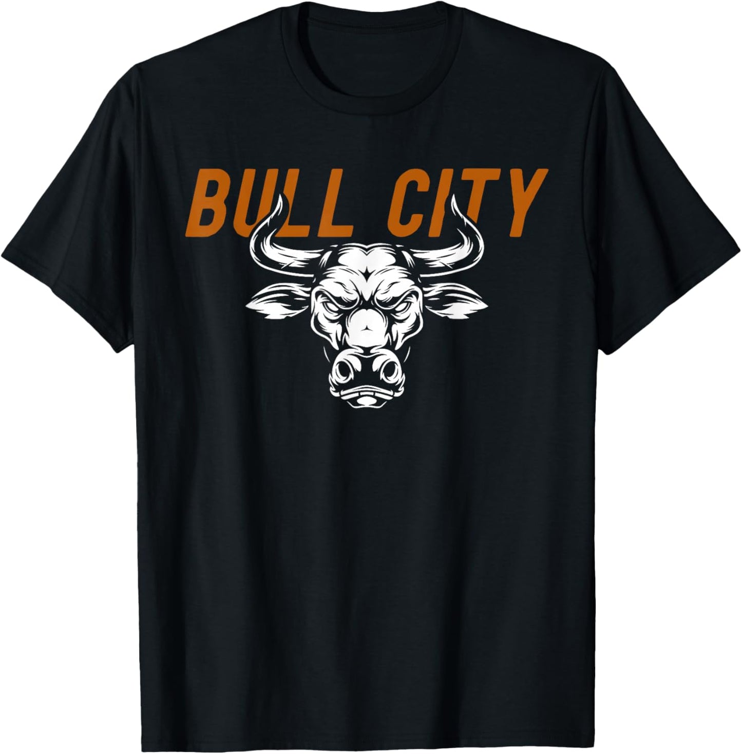 Bull City Durham NC 919 North Carolina Bull Head T-Shirt - T-Shirt | Black