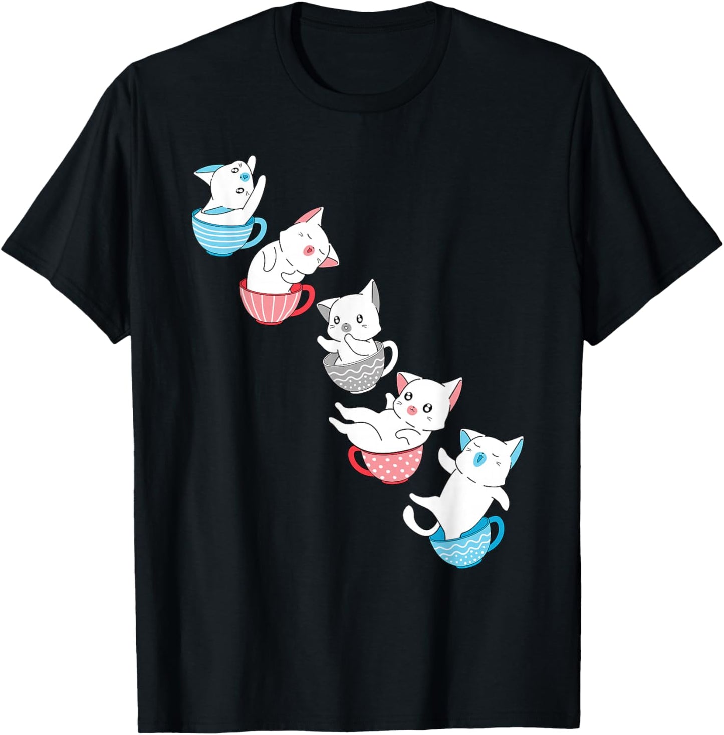 Transgender Flag Trans Pride Cat Animal Proud Transgender T-Shirt - T-Shirt | Black