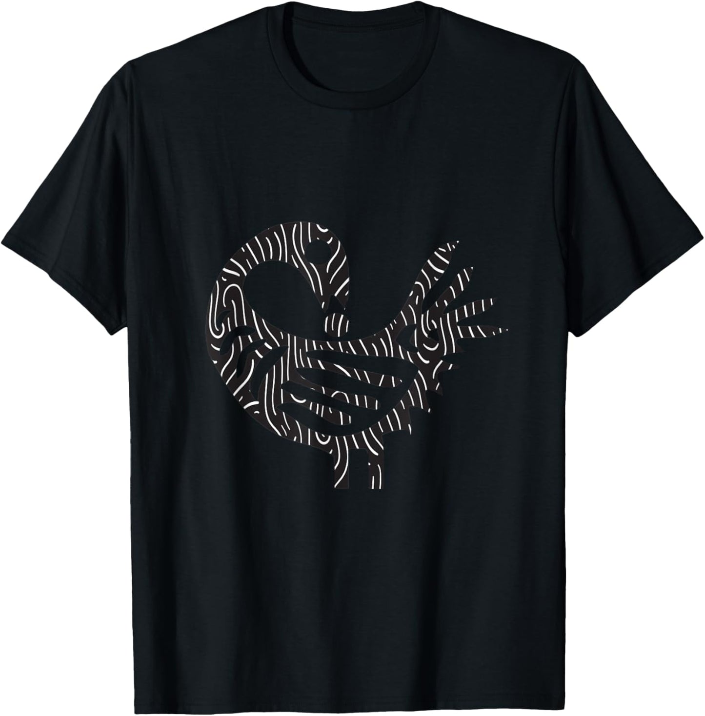 Sankofa Black Pattern Afrocentric Adinkra Symbol T-Shirt - T-Shirt | Black