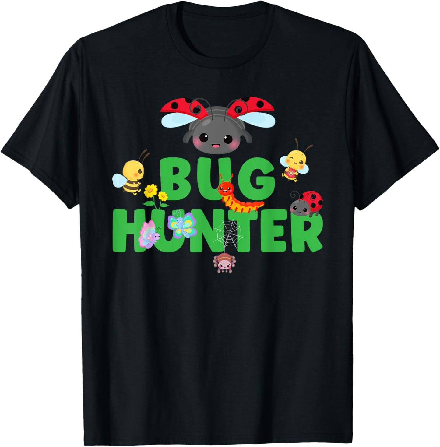 Bug Hunter Insect Lover Cute Funny Entomologist T-Shirt - T-Shirt | Black