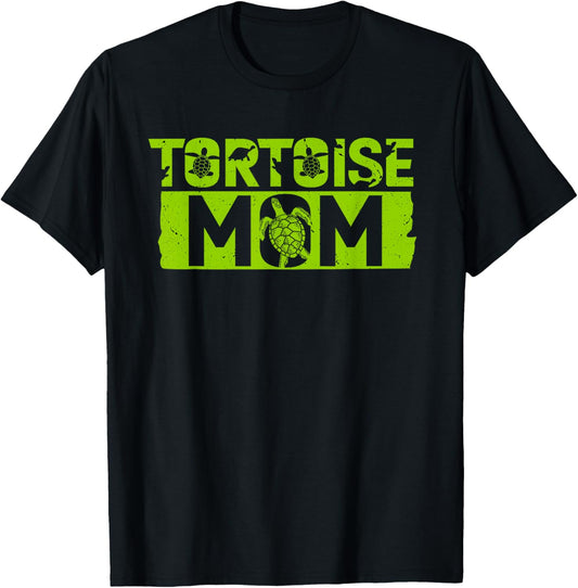 Tortoise Mom Reptiles TortoiseLover T-Shirt - T-Shirt | Black