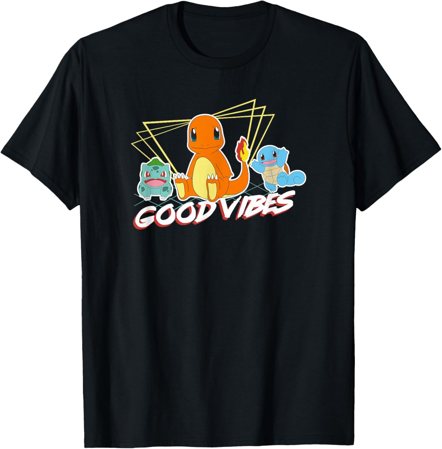 Pokémon Group Shot Kanto Good Vibes T-Shirt - T-Shirt | Black
